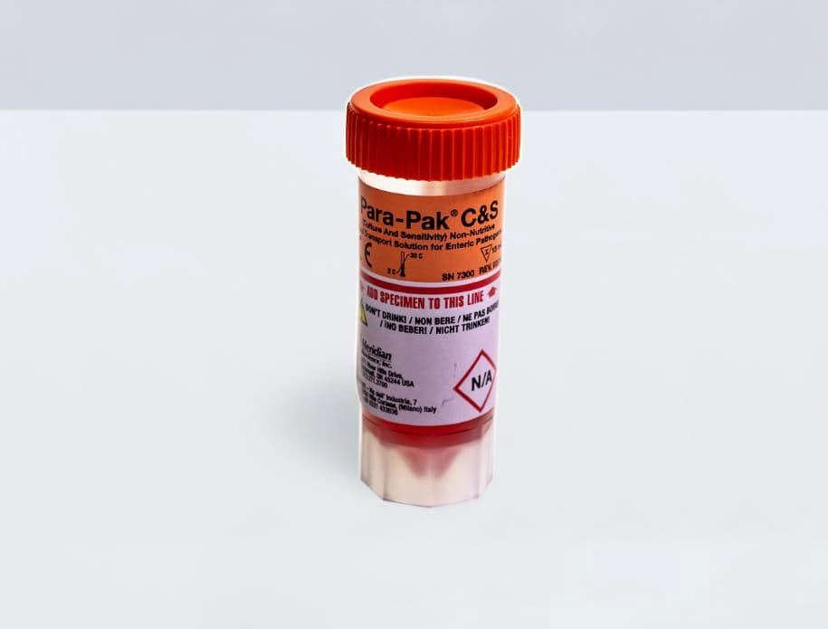 Meridian Bioscience Para-Pak Stool Transport Vial, C&S Medium, 15 mL, 200/Case - Vial Stool Trnsprt Parapak C&S - Image 1