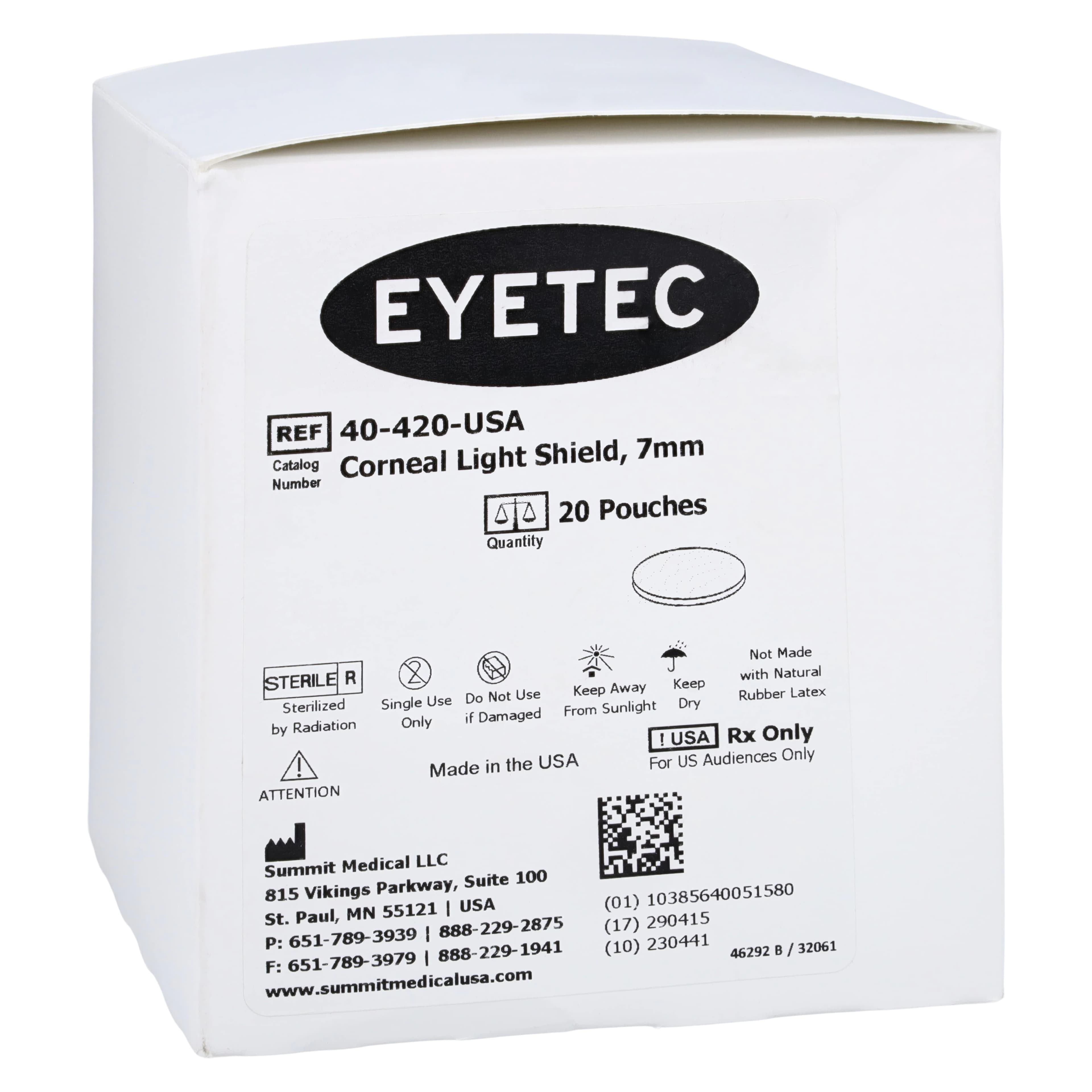 Summit Medical Light Shield Corneal Eye Shield, Single Use, 7mm - Light Shield Corneal - Image 1