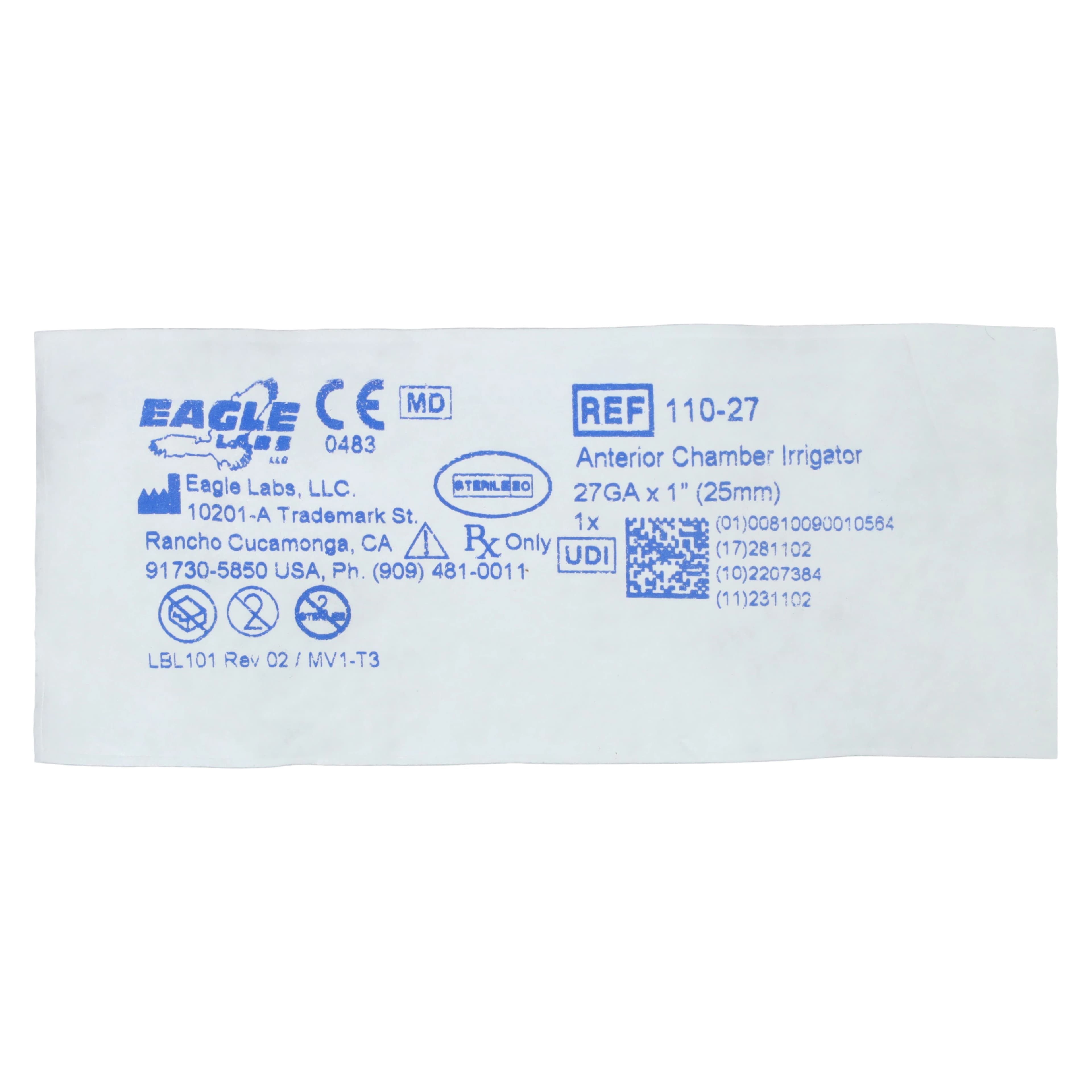 Summit Medical Anterior Chamber Irrigating Cannula, Angled 30 Degrees thumbnail 2