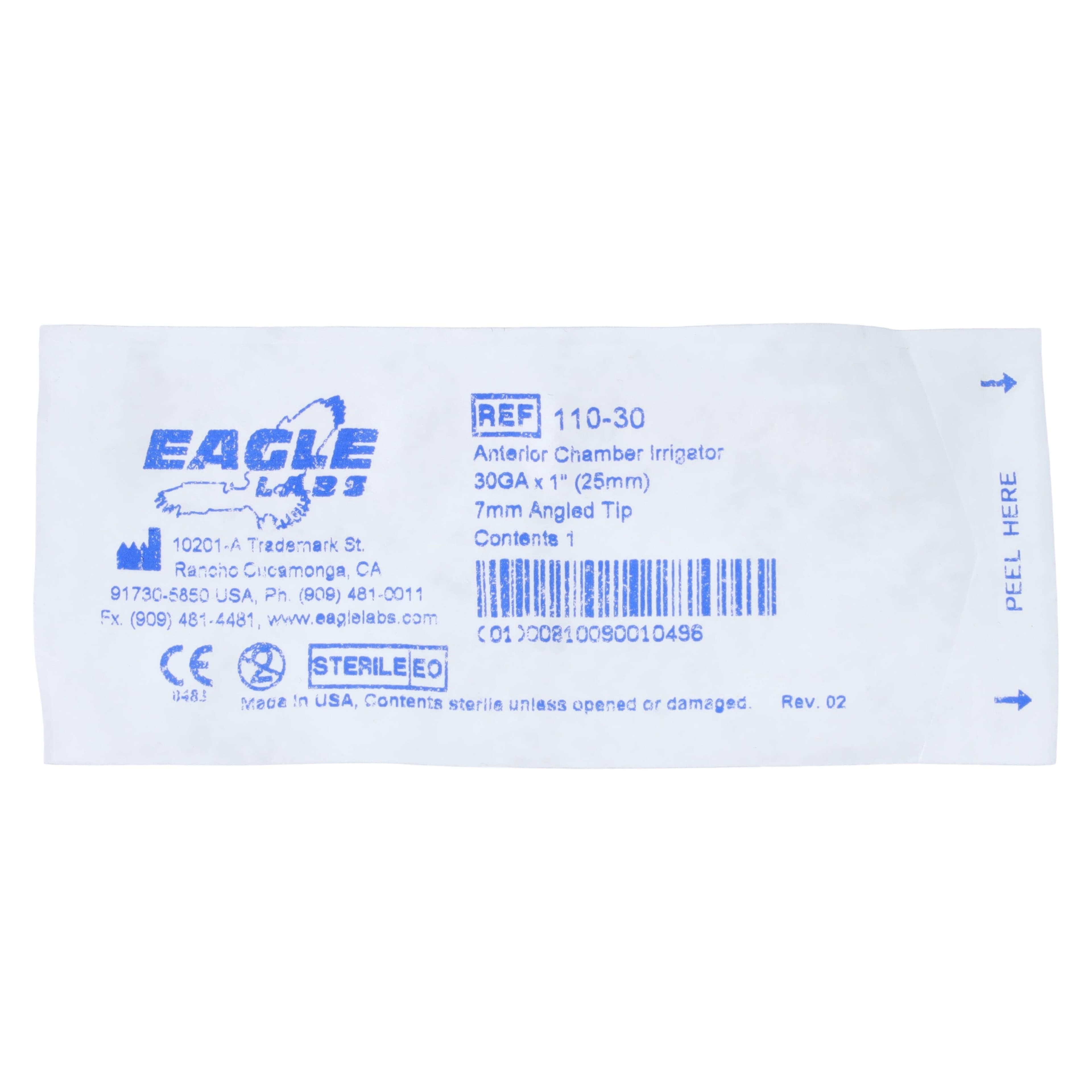 Summit Medical Anterior Chamber Irrigating Cannula, 30G x 1" thumbnail 2