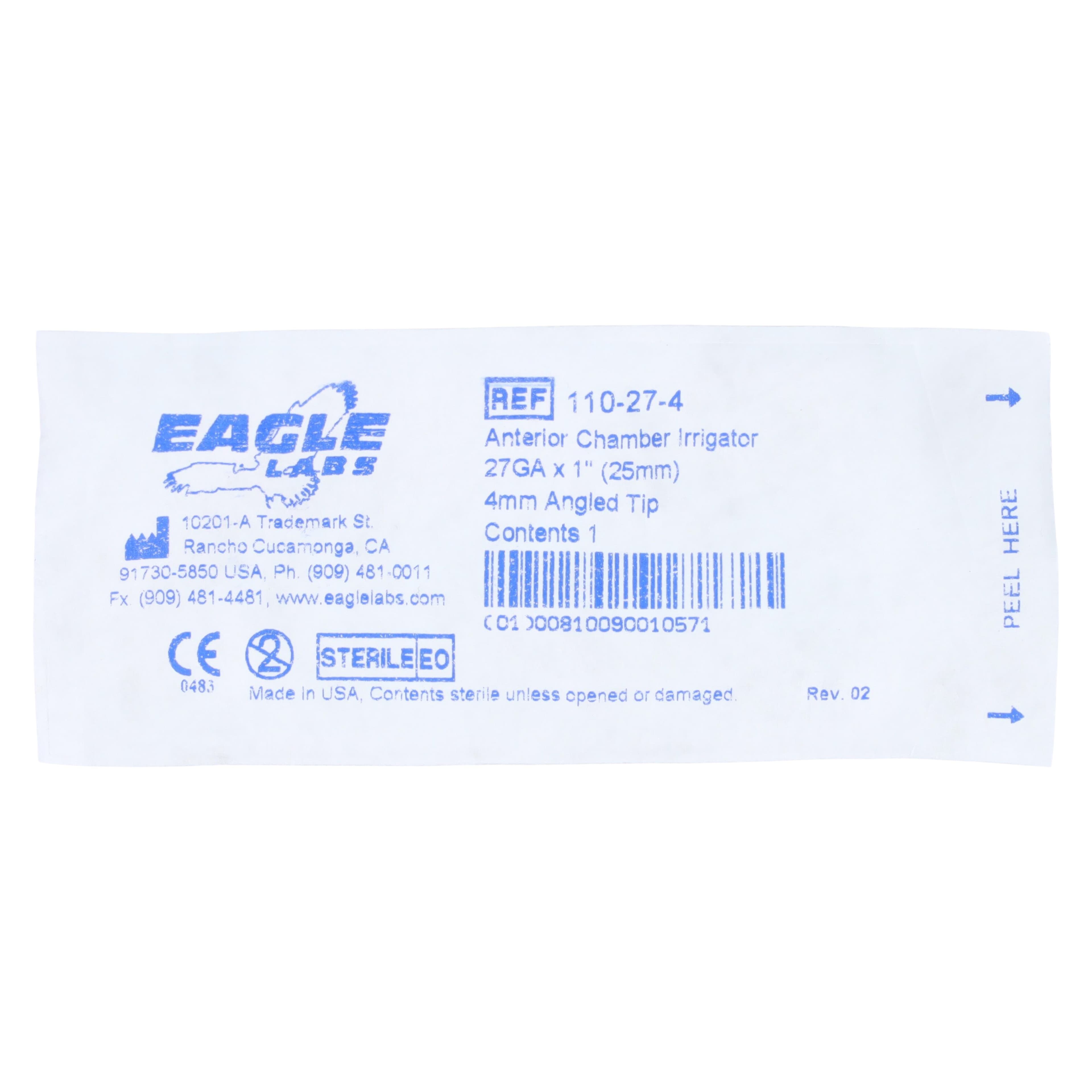 Summit Medical Anterior Chamber Irrigating Cannula, 27G x 1" thumbnail 2