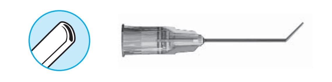 Summit Medical Bishop Harmon Anterior Chamber Cannula, 16G x 1", Angled/Flattened Tip - Cannula Bishop Harmon - Image 1