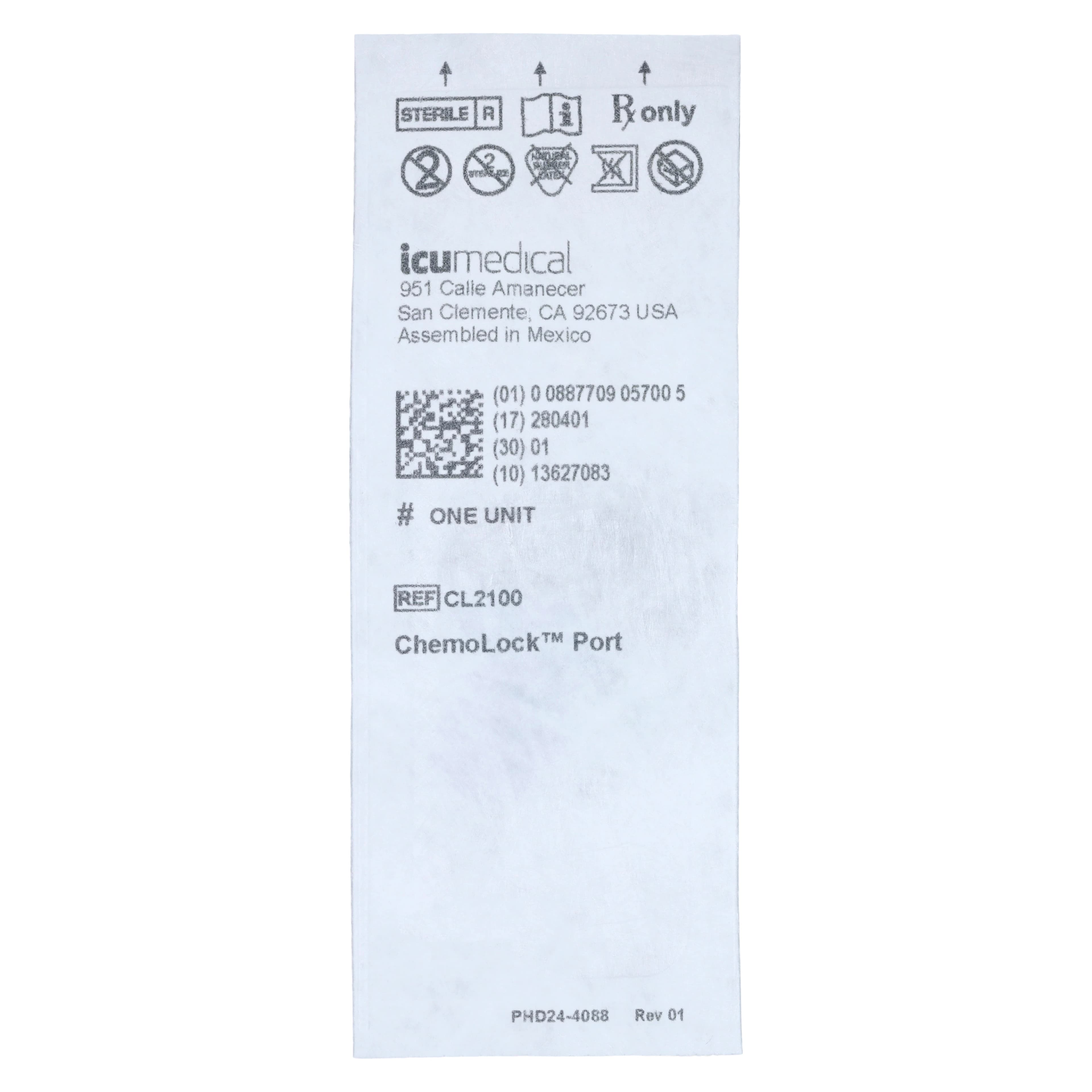 ICU Medical ChemoLock Closed Transfer System Port for Patient IV Line, 50/Case - Port Closed Transfer Chemolock - Image 1