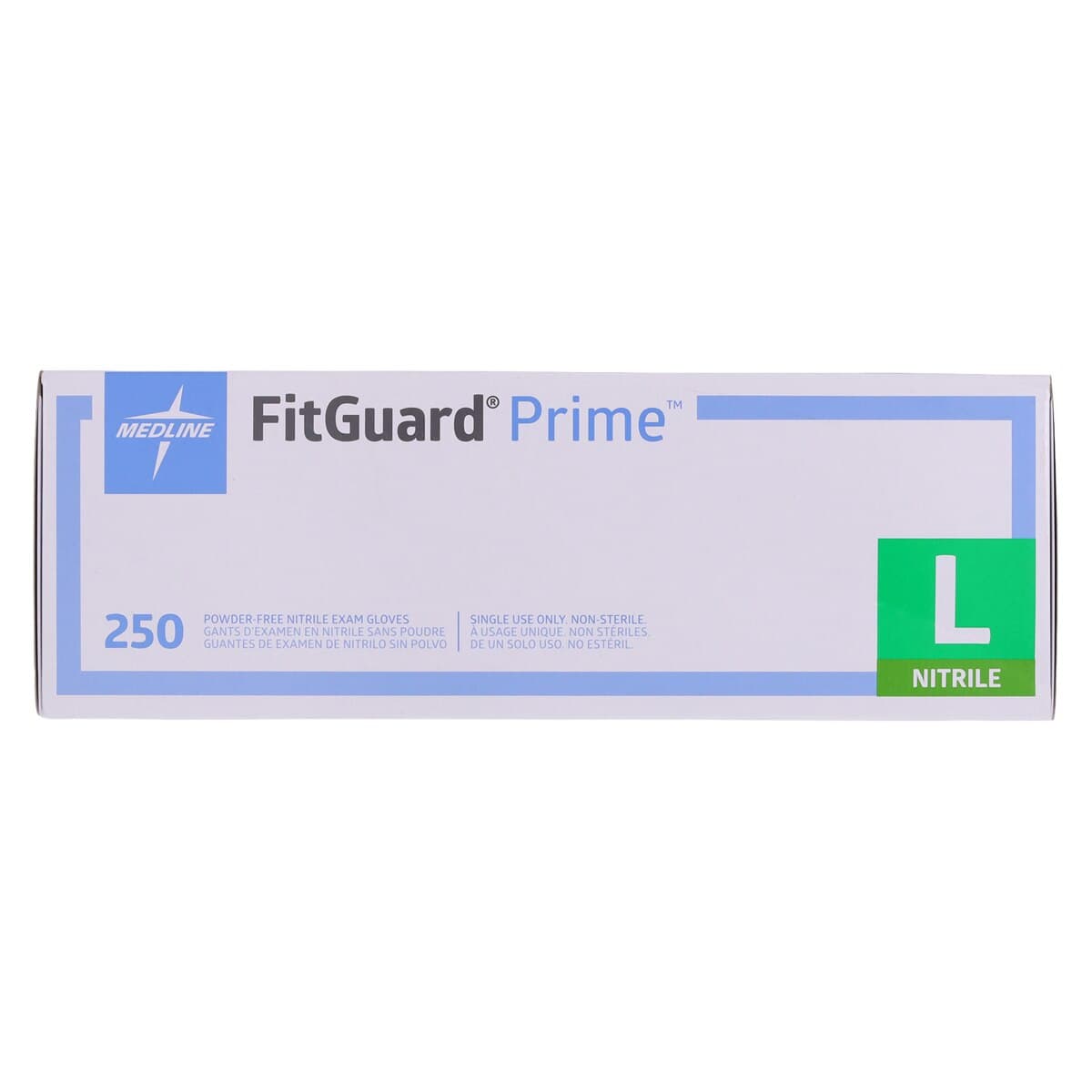 Medline FitGuard Prime Nitrile Exam Gloves, Powder-Free, Latex-Free, Large, Violet Blue, 250/Box thumbnail 6