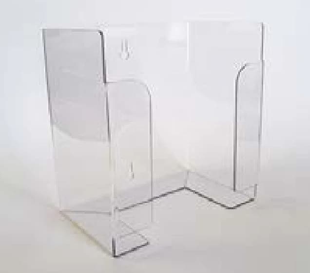 Tidi Products Flip 'n Go Eyewear Dispenser Holder, Clear, 2/Case - Holder Eye Shield Dispenser - Image 1