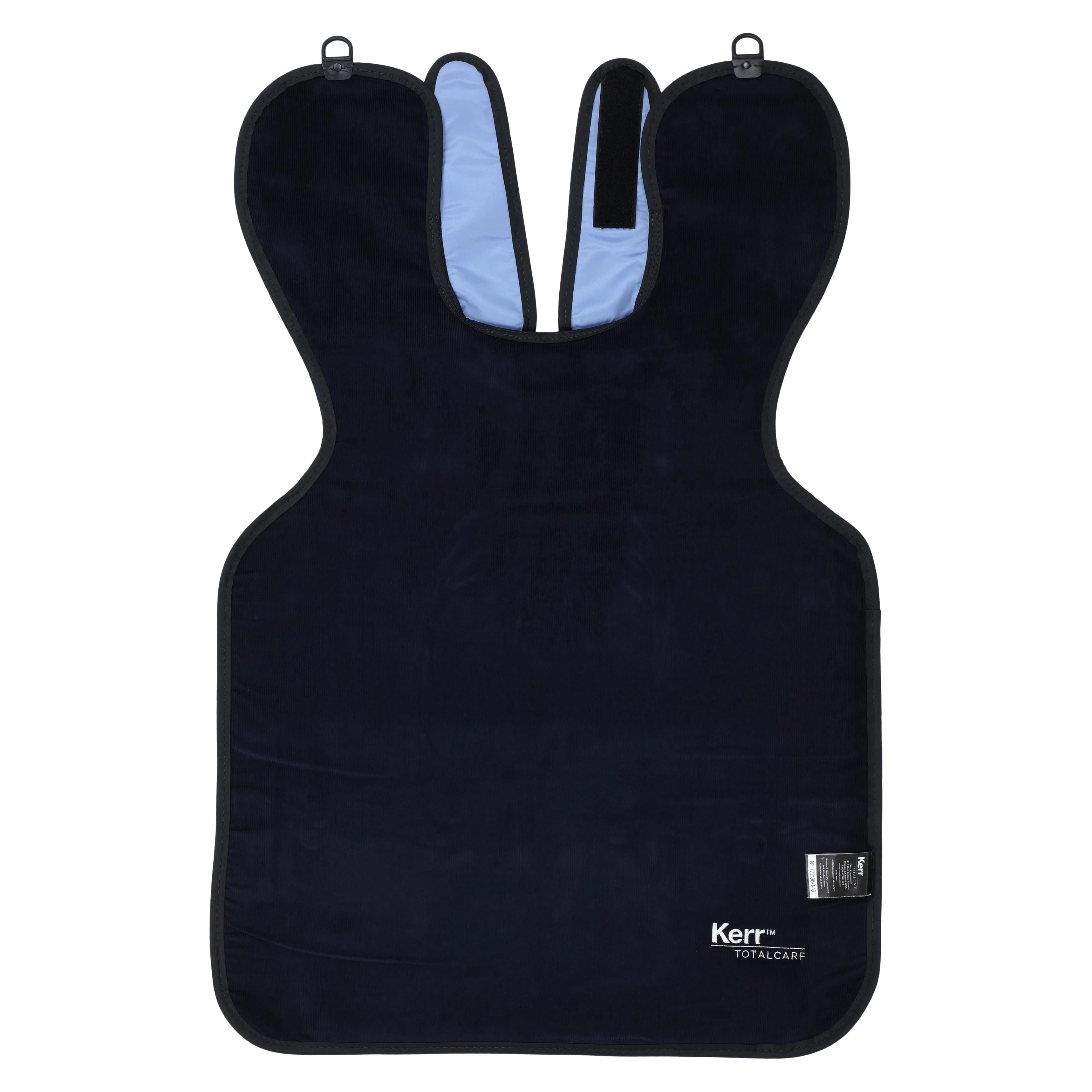 Kerr TotalCare Lead-Free X-Ray Apron with Thyroid Collar, Adult, Blue, 23" x 26", 31459 thumbnail 3