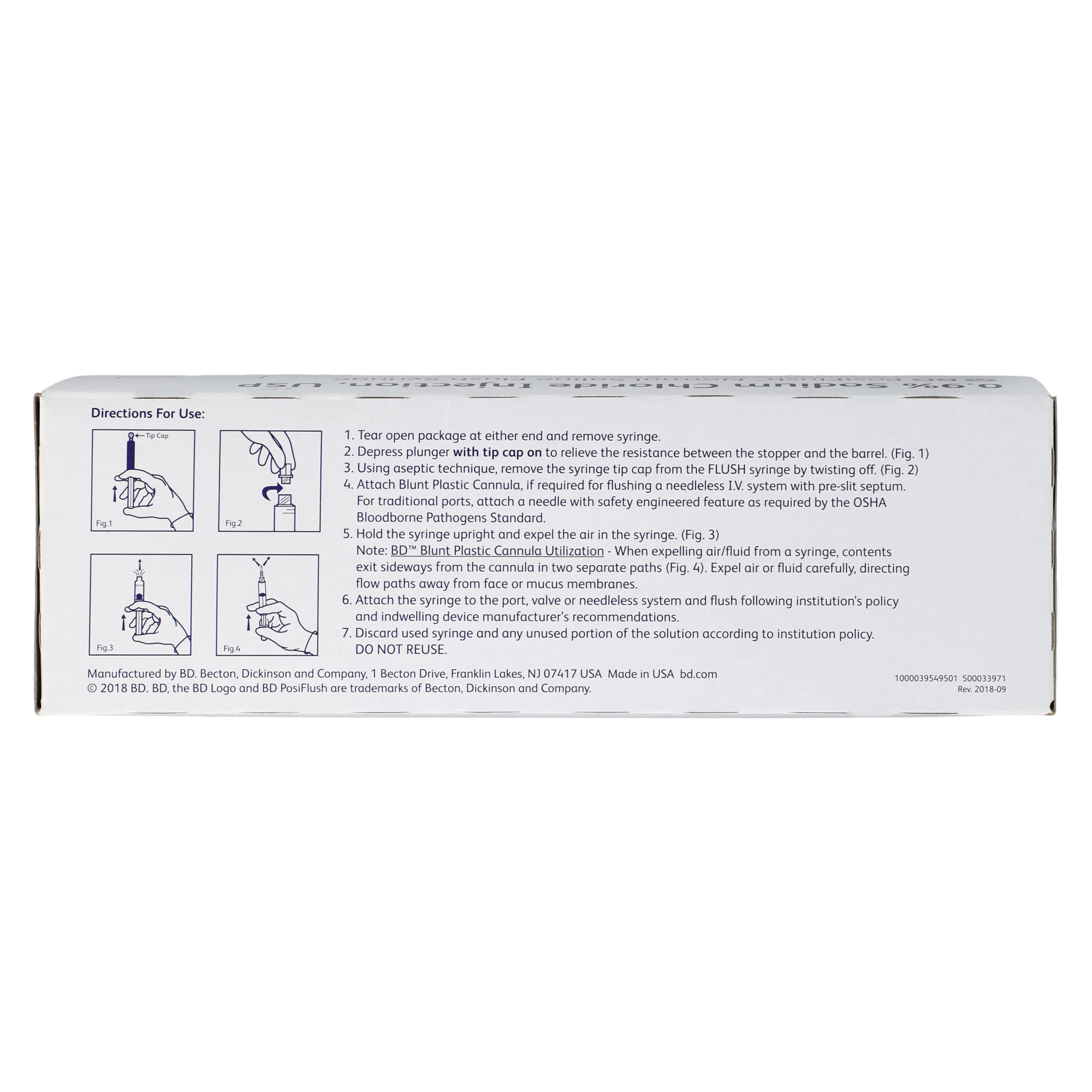 BD PosiFlush Saline Syringe, 0.9% Sodium Chloride, 10 mL Prefilled, 30/Package thumbnail 6