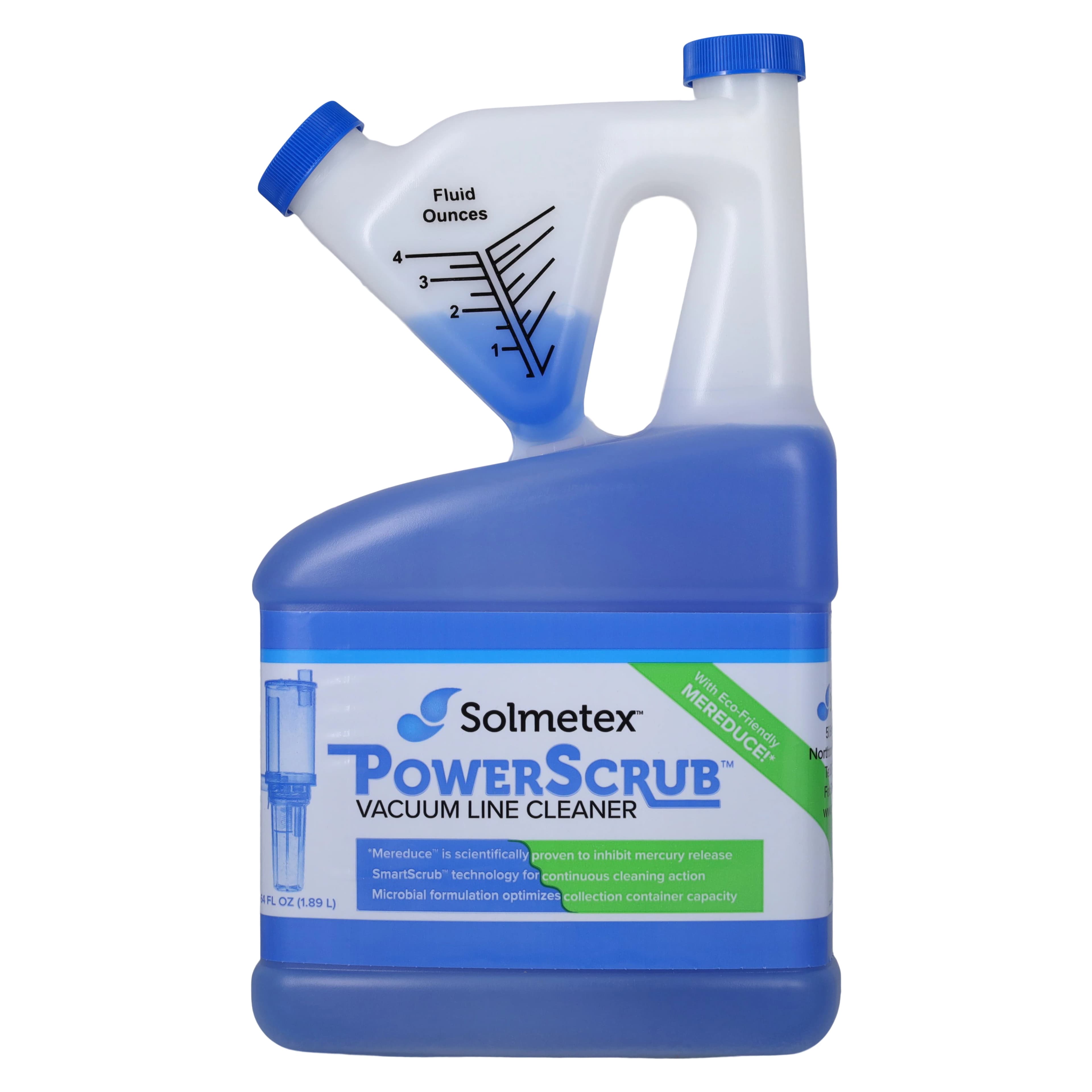Solmetex PowerScrub Vacuum Line Cleaner Intro Kit, 64 oz Bottle with Sidekick Dispenser, PCS-VLIK thumbnail 4