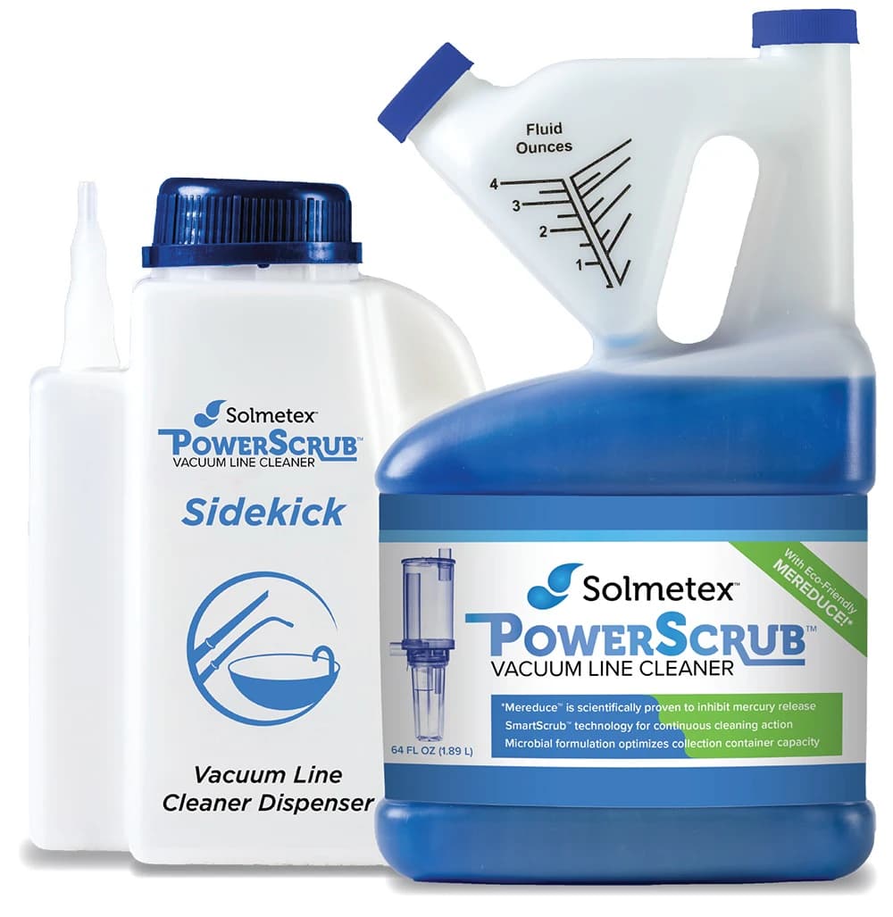 Solmetex PowerScrub Vacuum Line Cleaner Intro Kit, 64 oz Bottle with Sidekick Dispenser, PCS-VLIK thumbnail 3