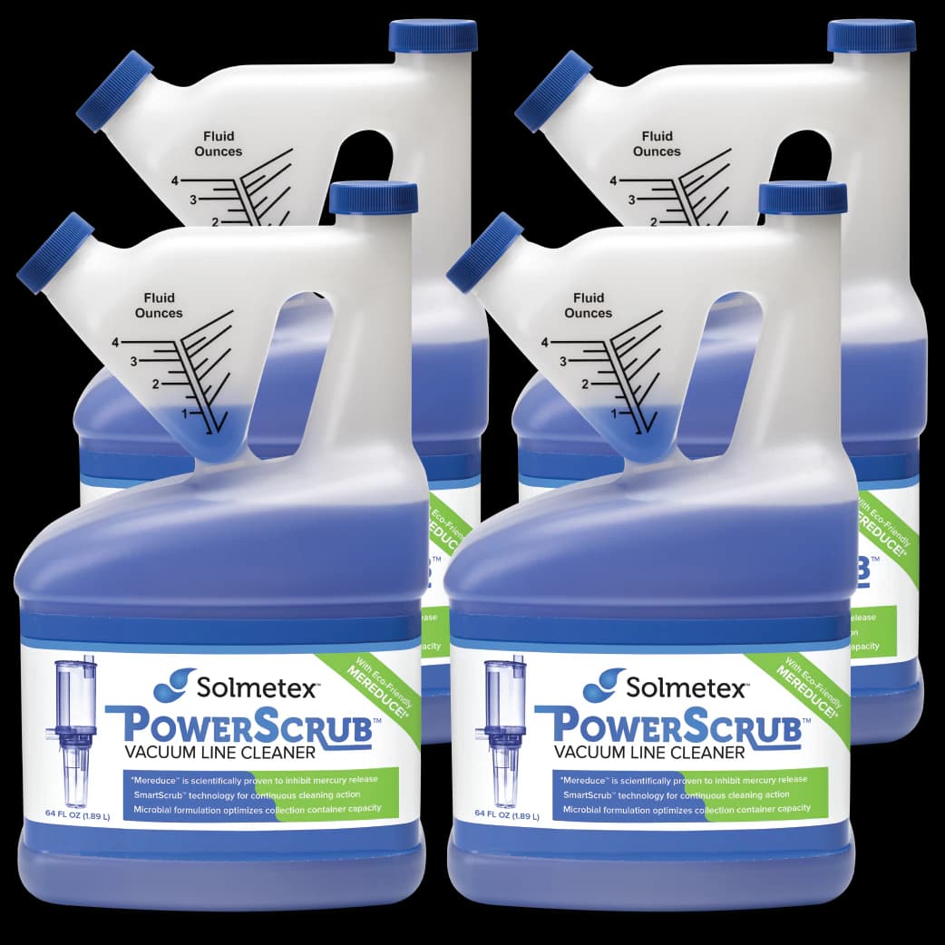 Solmetex PowerScrub Vacuum Line Cleaner Case Kit, 64 oz x 4/Case, PCS-VLCK thumbnail 2