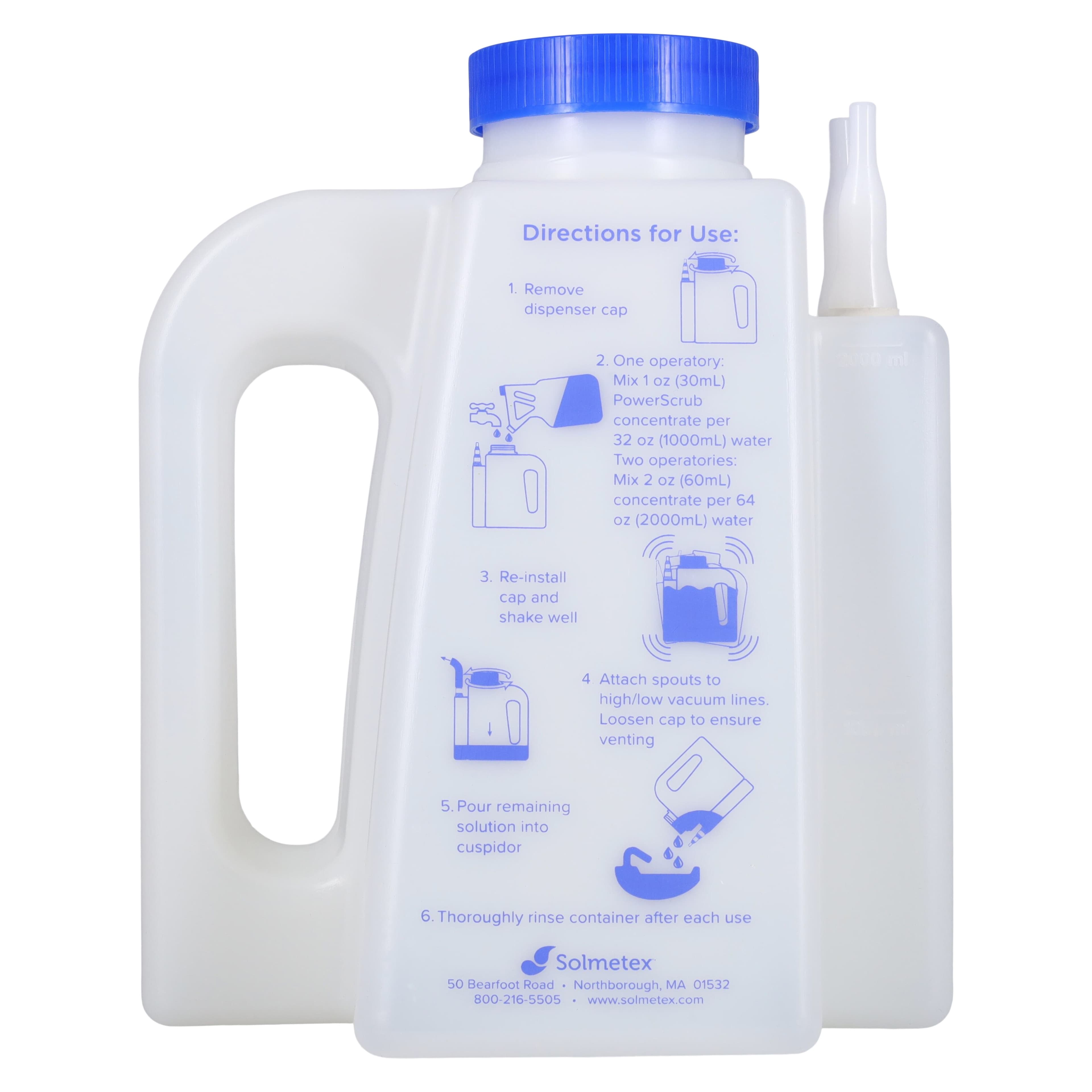Solmetex PowerScrub Vacuum Line Cleaner Sidekick Dispenser, 64 oz, PCS-VLSK thumbnail 3