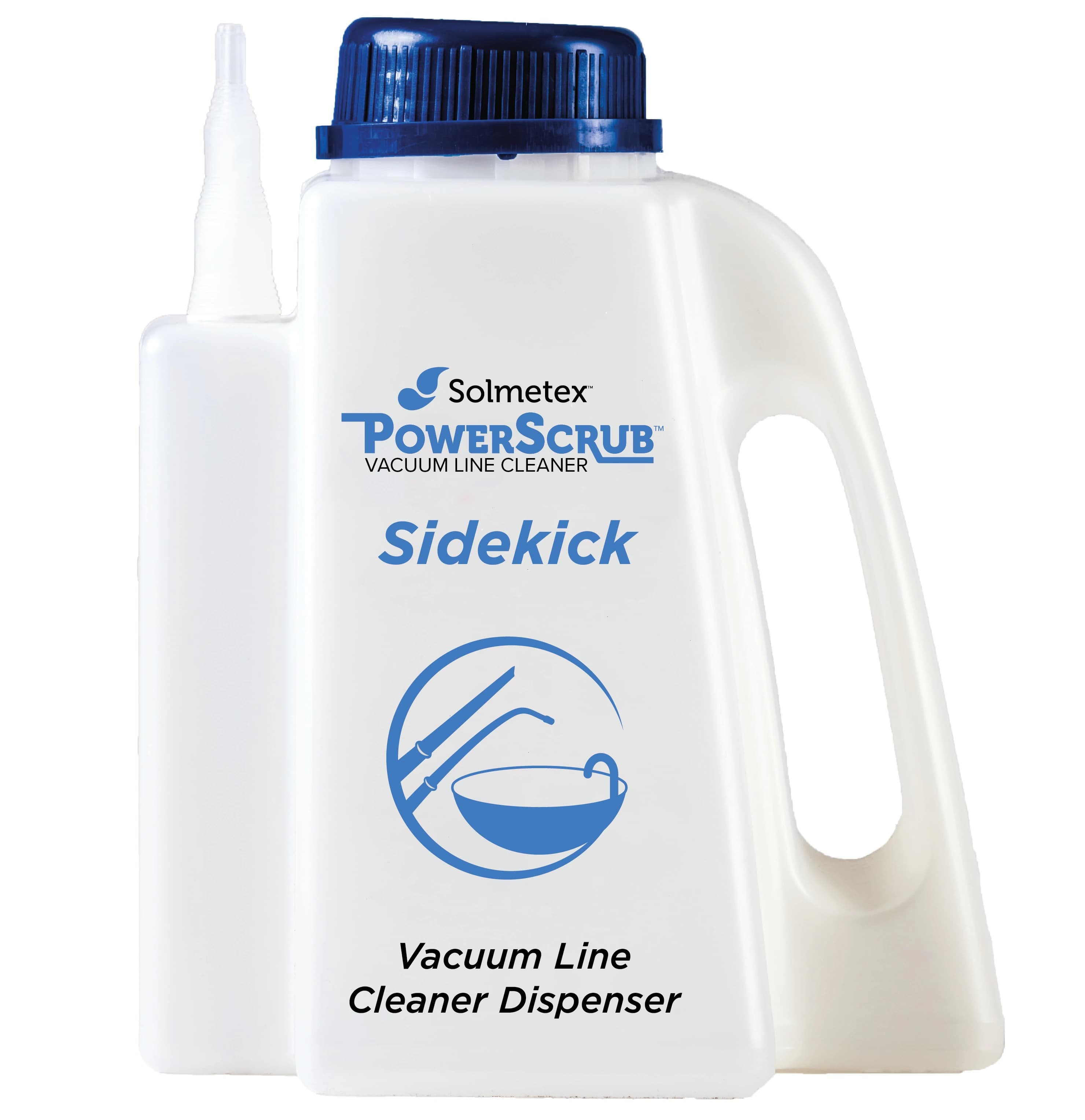 Solmetex PowerScrub Vacuum Line Cleaner Sidekick Dispenser, 64 oz, PCS-VLSK thumbnail 2
