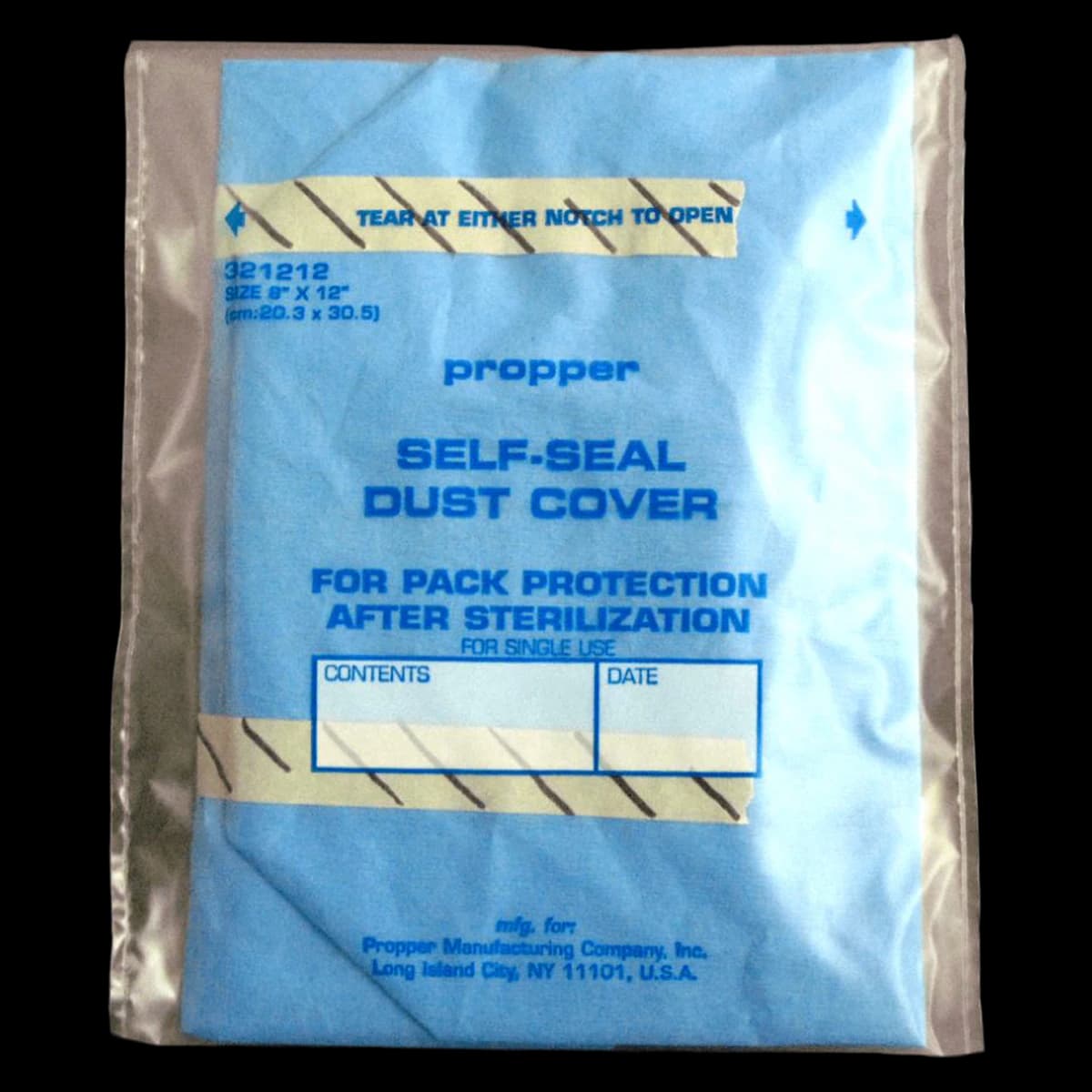 Propper Mfg Co Dust Cover, Self-Seal Plastic, 22 in x 16 in, 500/Case - Cover Dust Self-Seal Plastic - Image 1
