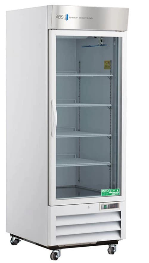 American Biotech Supply Standard Laboratory Refrigerator, 26 Cu Ft, Glass Door, Self-Closing, 1 to 10C, Cycle Defrost - Refrigerator Laboratory Gls Dr - Image 1