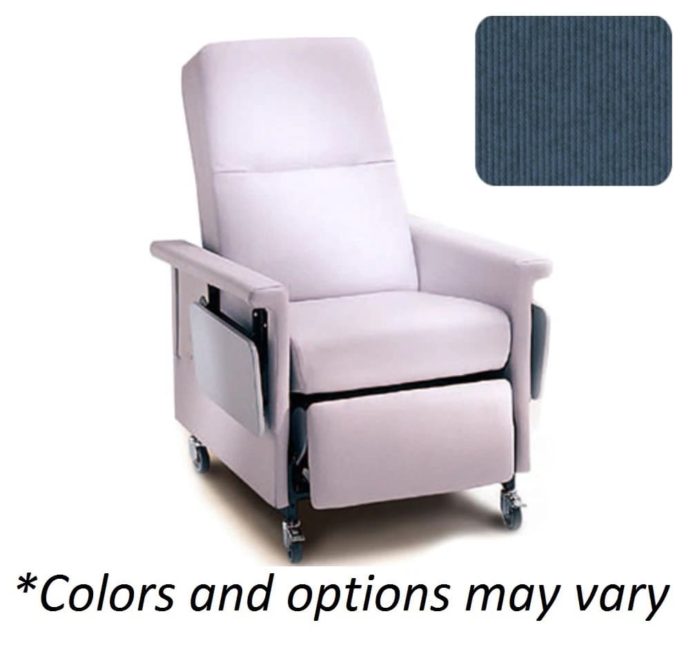 Champion 59 Series Recliner with Foldaway Table, Powder-Coated Steel Frame, 300 lb Capacity, Manual, Bonnie Blue - Recliner 59 Srs w/Foldaway Tbl - Image 1