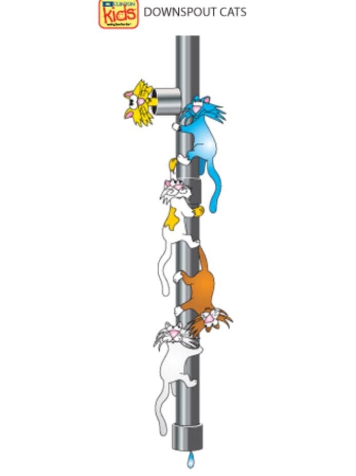 Clinton Industries Sticker Wall Downspout Cats - Sticker Wall Downspout Cats - Image 1