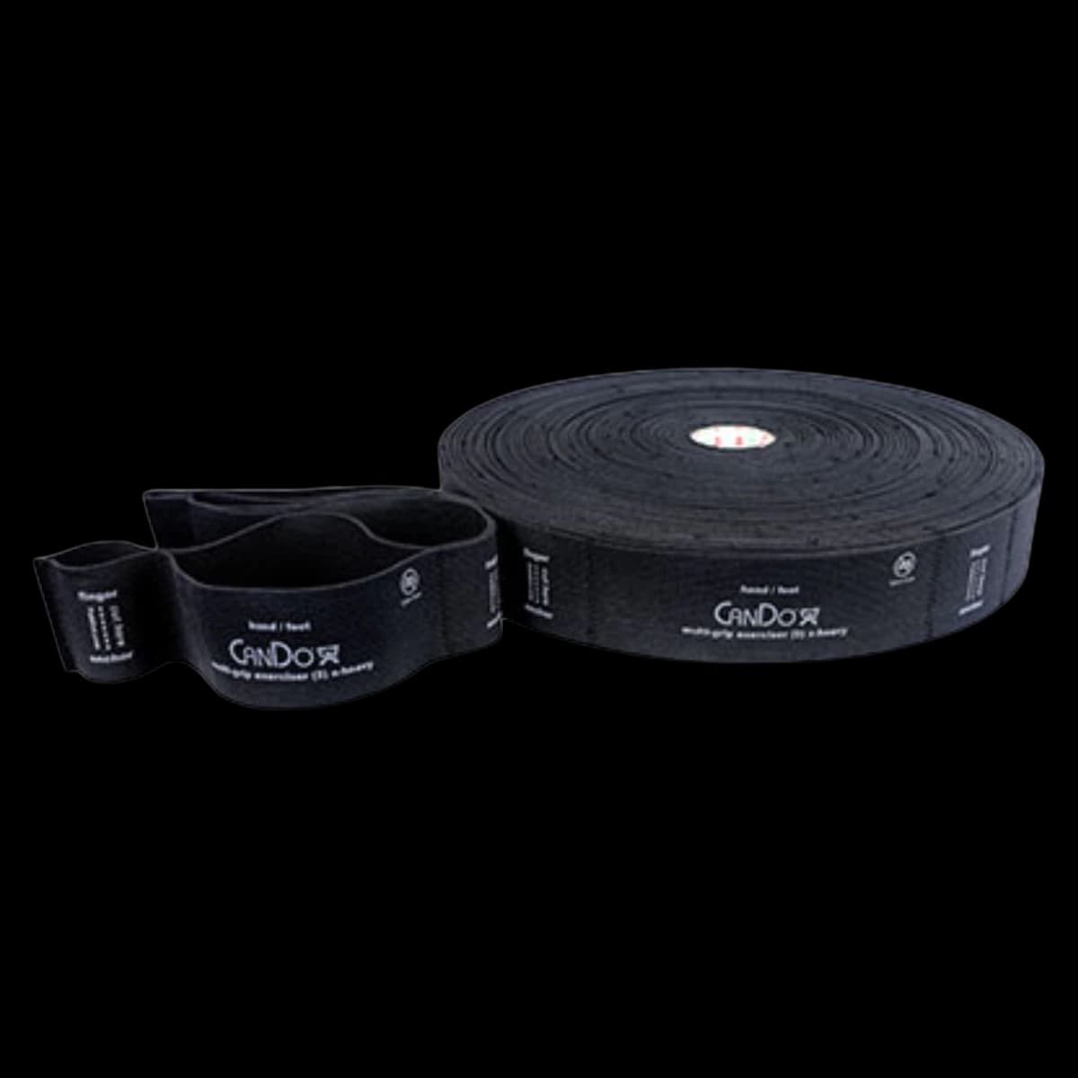 CanDo Multi-Grip Exercise Resistance Band, X-Heavy, Black, 30 Yard Roll - Multi Grip Band Exercise Black - Image 1