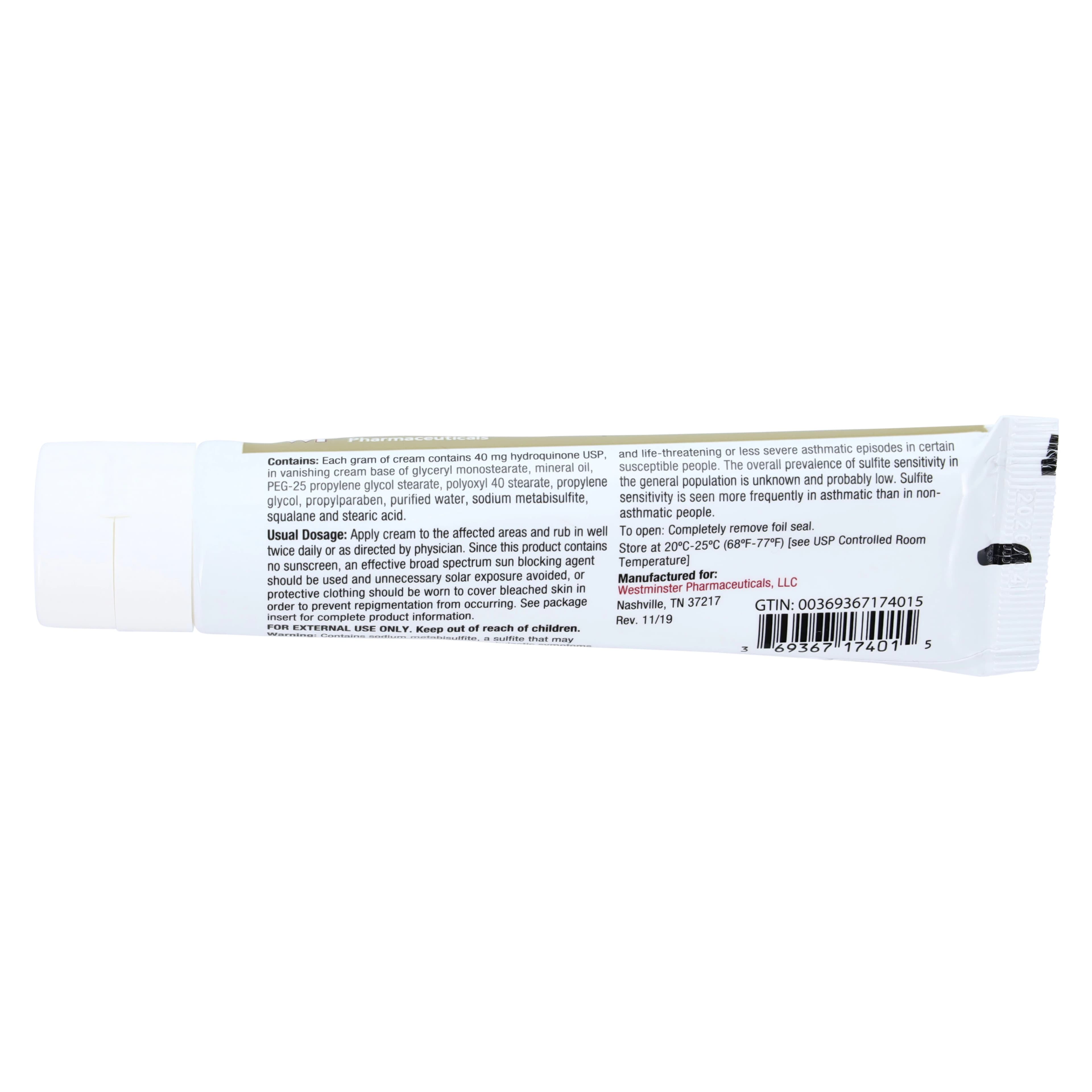 Hydroquinone Cream 4%, 1 oz Tube thumbnail 3