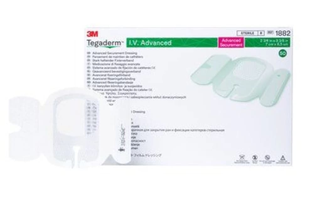 Tegaderm IV Securement Film Dressing, 2-3/4" x 3-3/8", Transparent, Latex-Free - Dressing Tegaderm IV Securment - Image 1