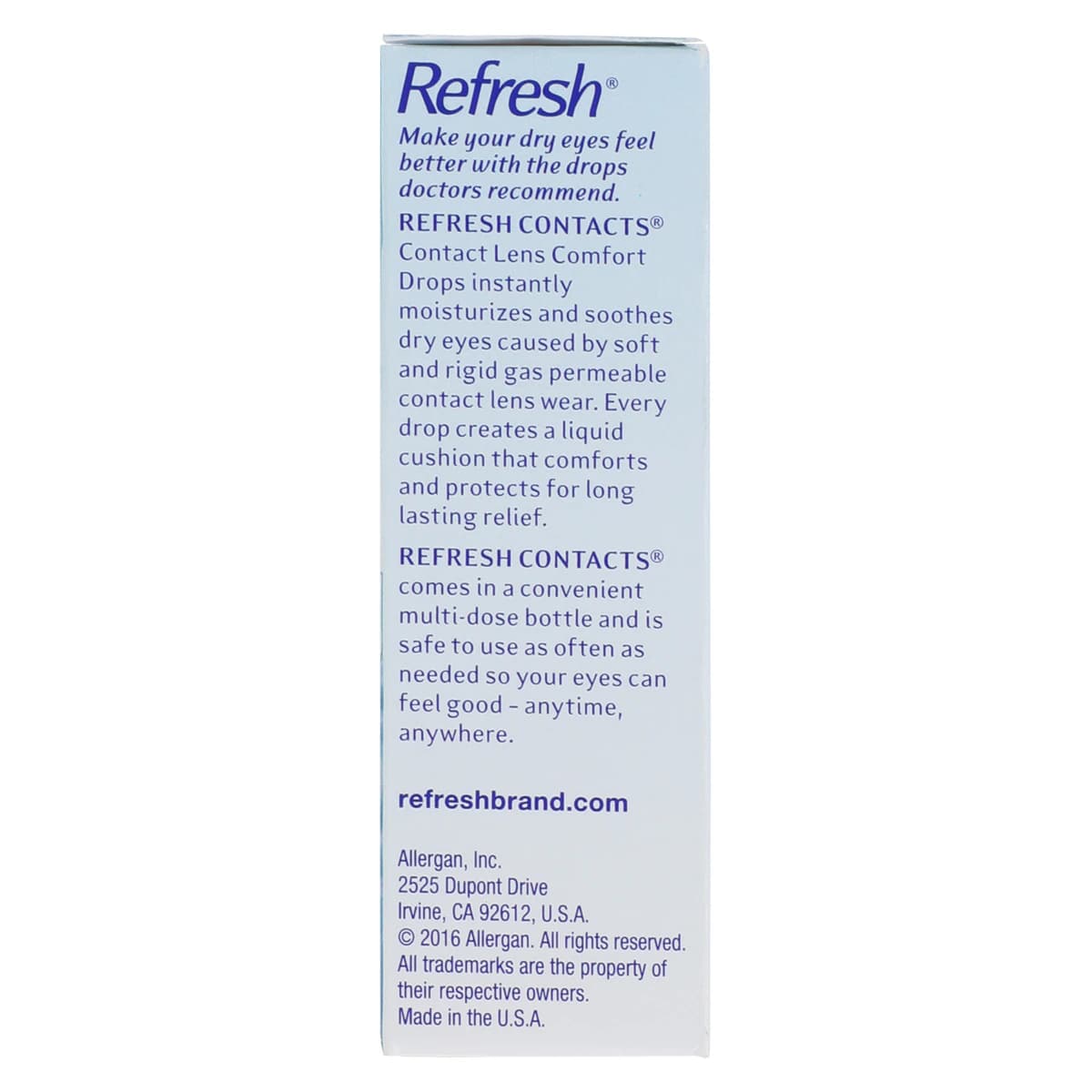 Refresh Contacts Comfort Drops Eye Lubricant, 12 mL/Bottle thumbnail 4
