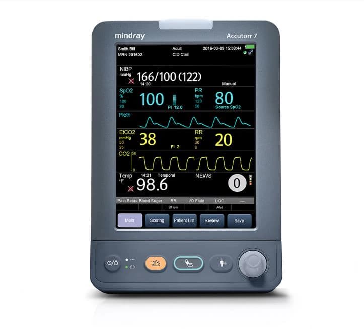 Mindray Accutorr 7 Vital Signs Monitor with SpO2, Temp, and NIBP - Monitor Acctorr7 SpO2 Tmp NIBP - Image 1