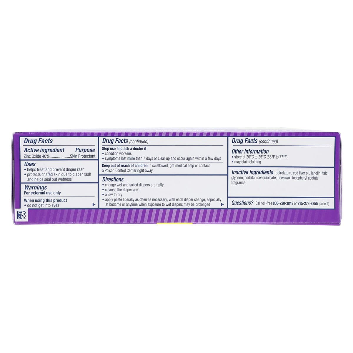 Desitin Maximum Strength Diaper Rash Paste, Zinc Oxide, Paraben Free, 4 oz Tube thumbnail 2