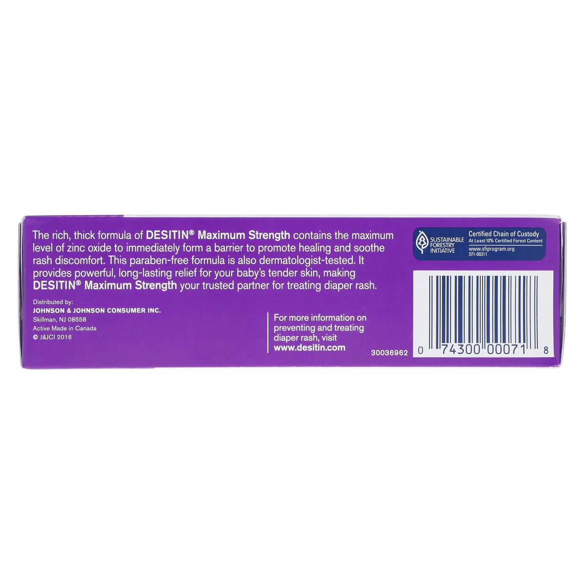 Desitin Maximum Strength Diaper Rash Paste, Zinc Oxide, Paraben Free, 4 oz Tube thumbnail 3