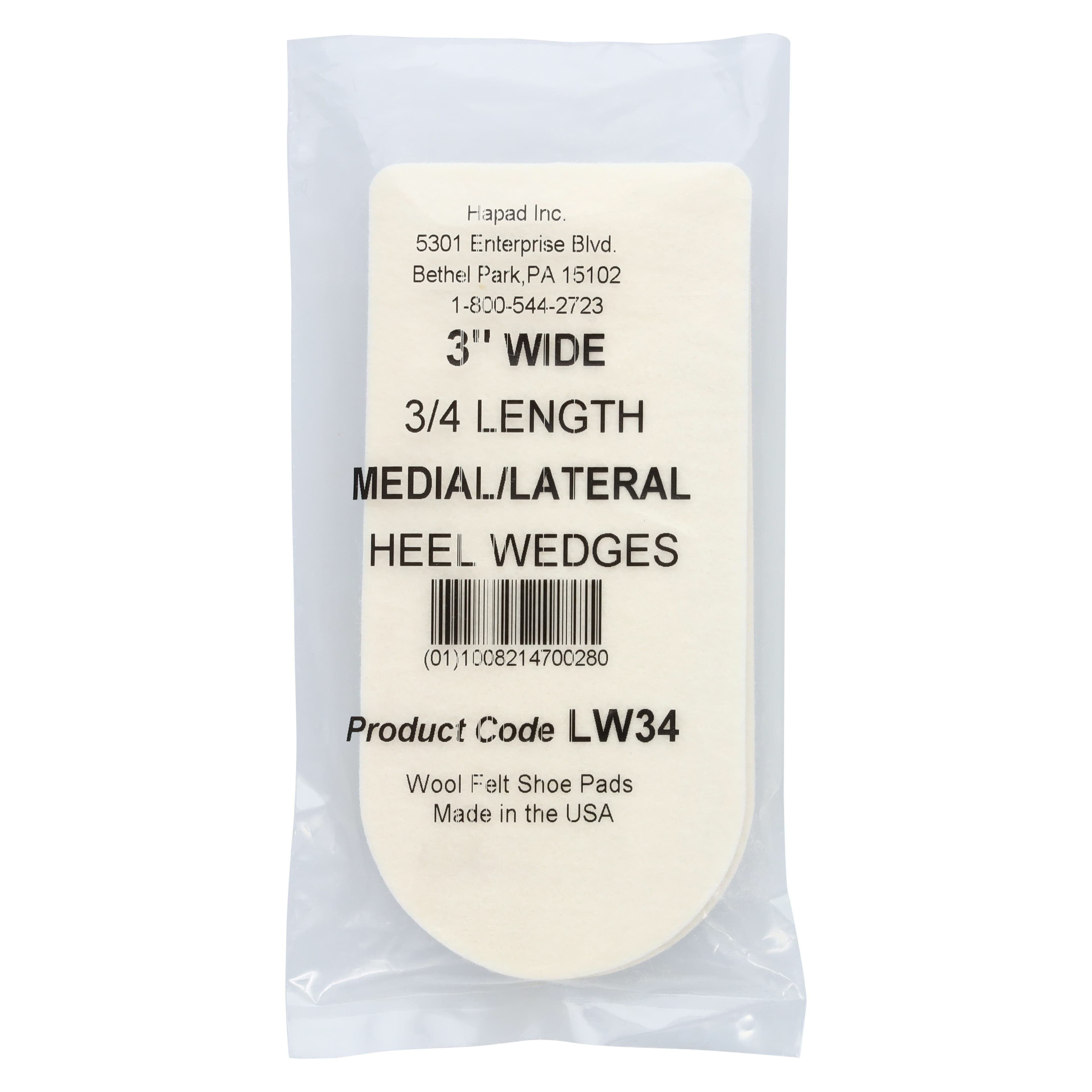 Hapad Wedge Heel Medical/Lateral, Wool/Felt, 3" thumbnail 3