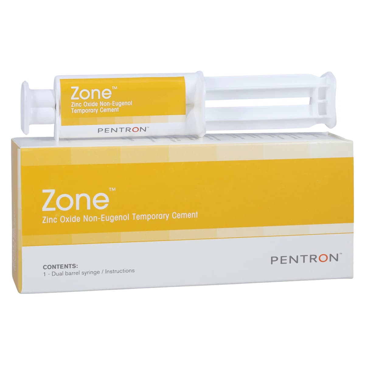 Zone Temporary Cement Dual Syringe, Non-Eugenol Zinc Oxide, Regular Shade, 15g, 27043DX thumbnail 2