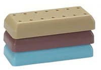 Kerr Magnetic Bur Block, Rectangular, 14-Hole, Teal, 3" x 1.25" x 0.5", #31811DX - Bur Block Rectangle Teal 14-Hole - Image 1