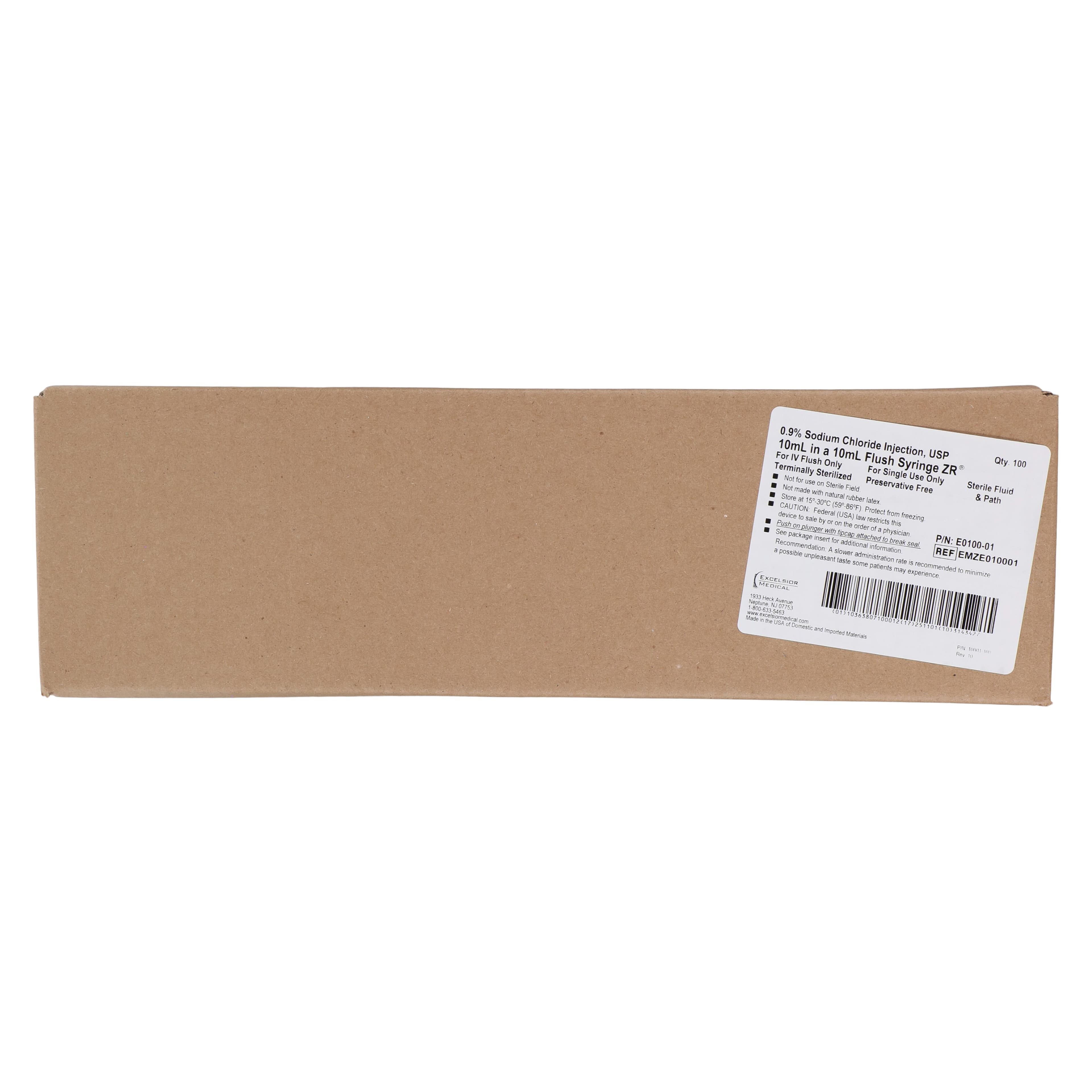 Medline Saline IV Flush Solution 0.9% Prefilled Syringe, 10mL, 100/Box thumbnail 4