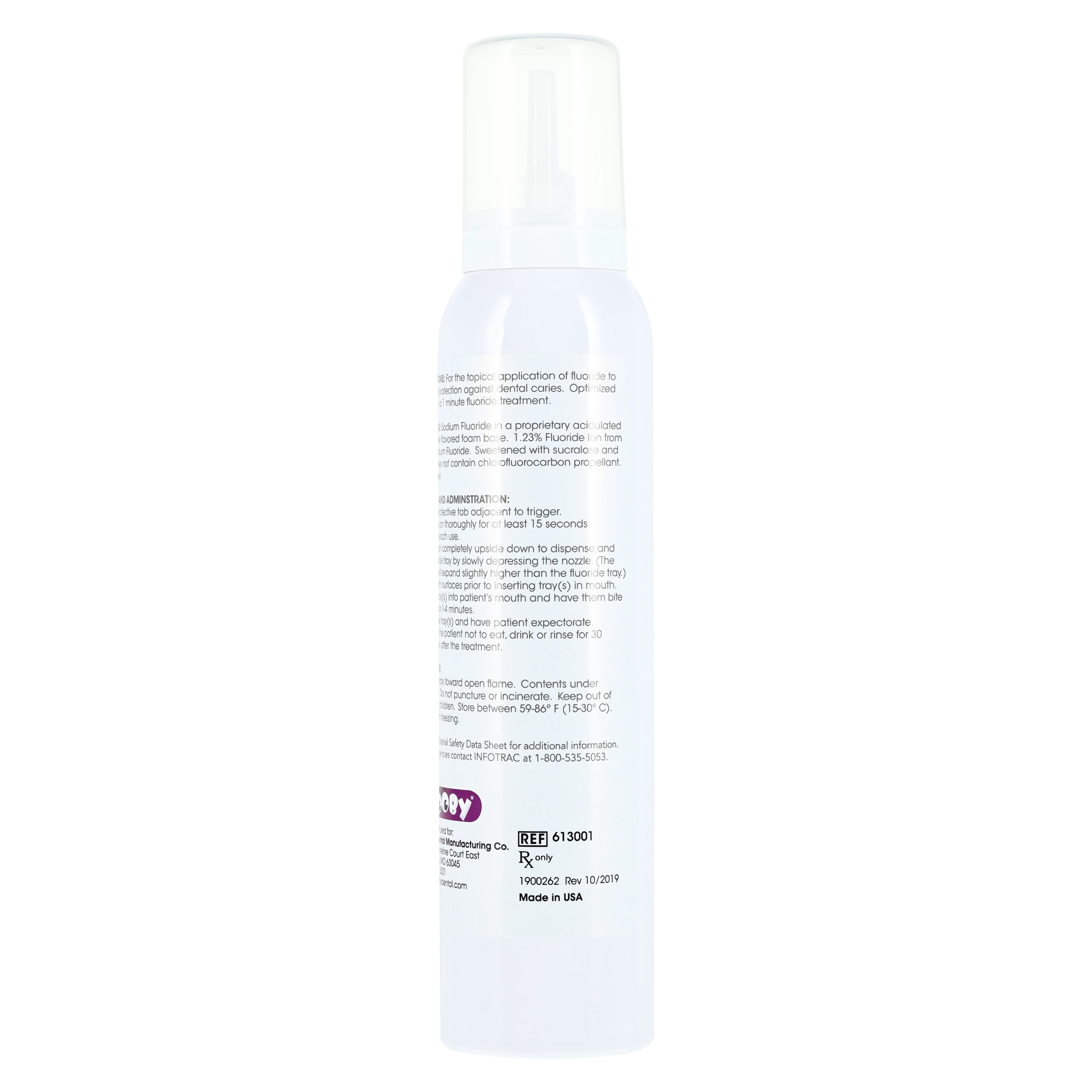 Zooby 1.23% APF Fluoride Foam, Happy Hippo Cake Flavor, 4.4 oz Can, 1/Pk, 613001 thumbnail 4