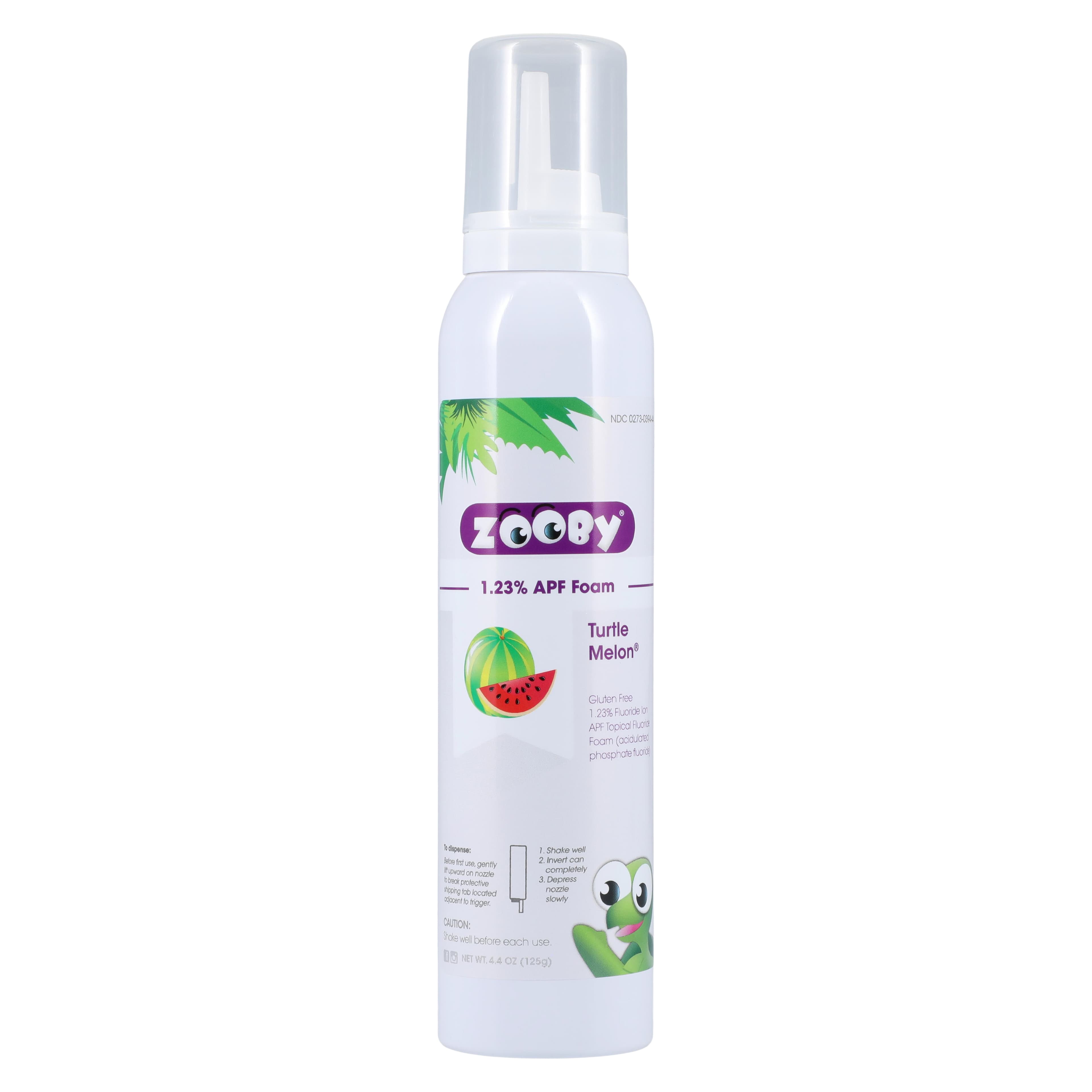 Zooby Fluoride Foam, 1.23% APF, Turtle Melon, 4.4 oz Can, 1/Pk, 616001 thumbnail 3