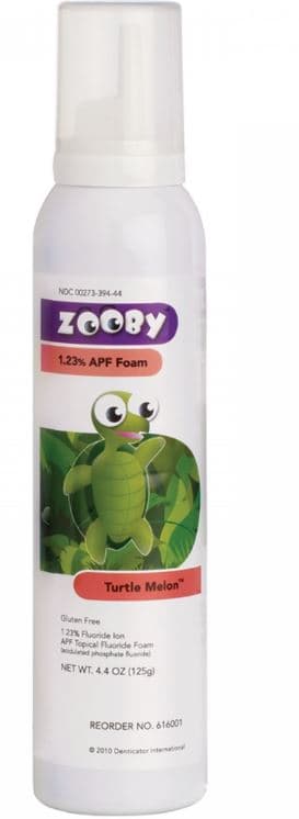Zooby Fluoride Foam, 1.23% APF, Turtle Melon, 4.4 oz Can, 1/Pk, 616001 thumbnail 2