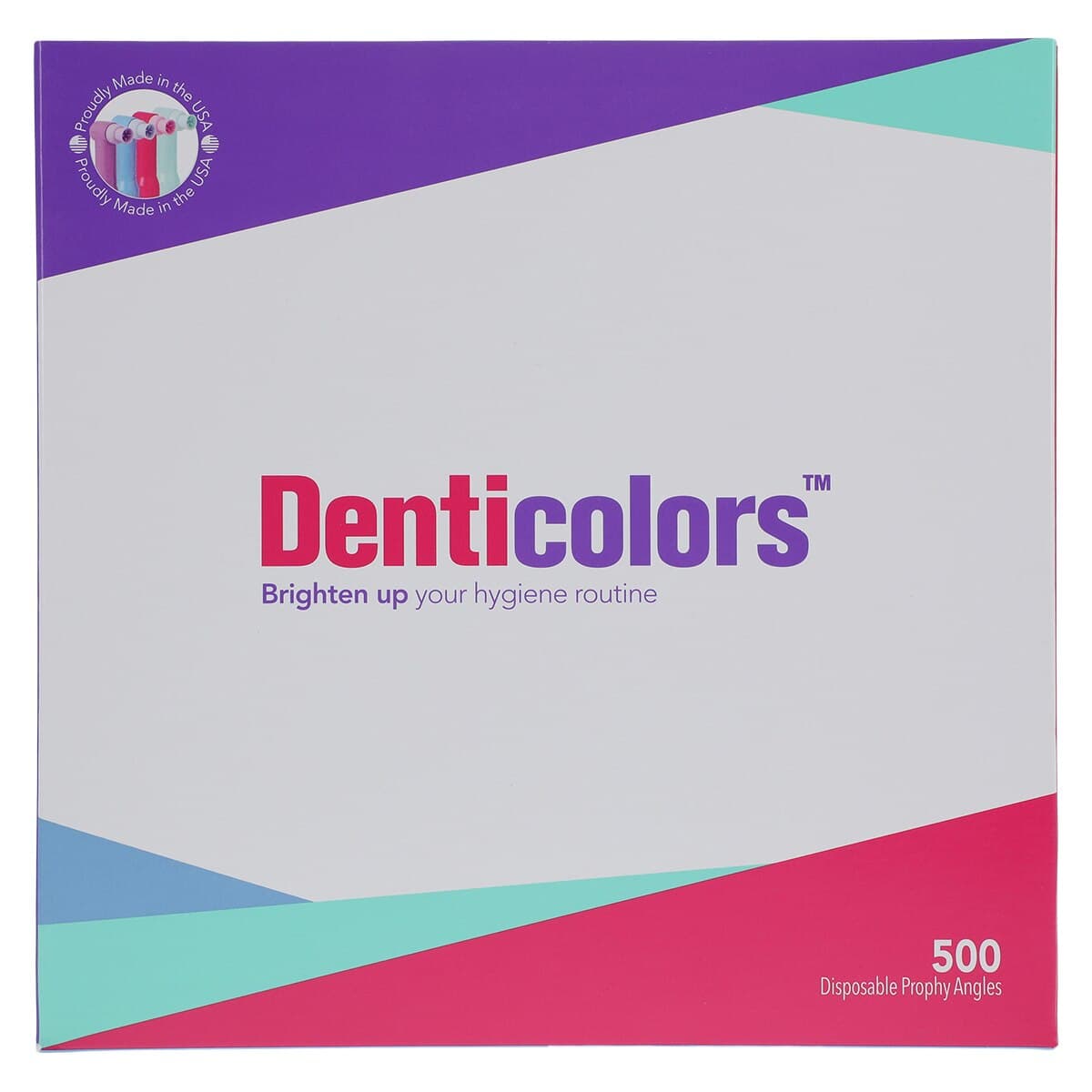 Denticolors Disposable Prophy Angles, Soft 4-Webbed Cup, Latex-Free, Assorted Colors, 500/Box, 502850 thumbnail 3