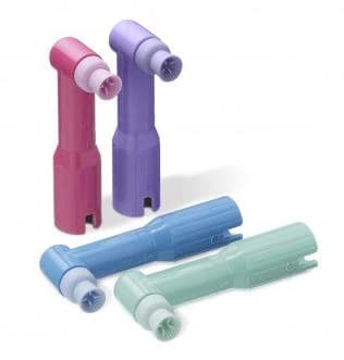 Denticolors Disposable Prophy Angles, Soft 4-Webbed Cup, Latex-Free, Assorted Colors, 500/Box, 502850 thumbnail 2