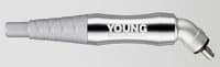 Young Dental Hygiene Handpiece, Silver, 4-Hole, 360° Rotating Nosecone, 1 Each, 410001 - YOUNG HYGIENE HANDPIECE SILVER - Image 1