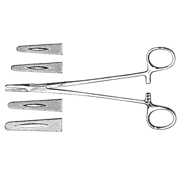 Jarit Mayo Hegar Masson Needle Holder, 7", Tungsten Carbide, Matte Finish - Needle Hldr TC MayoHegar Matte - Image 1