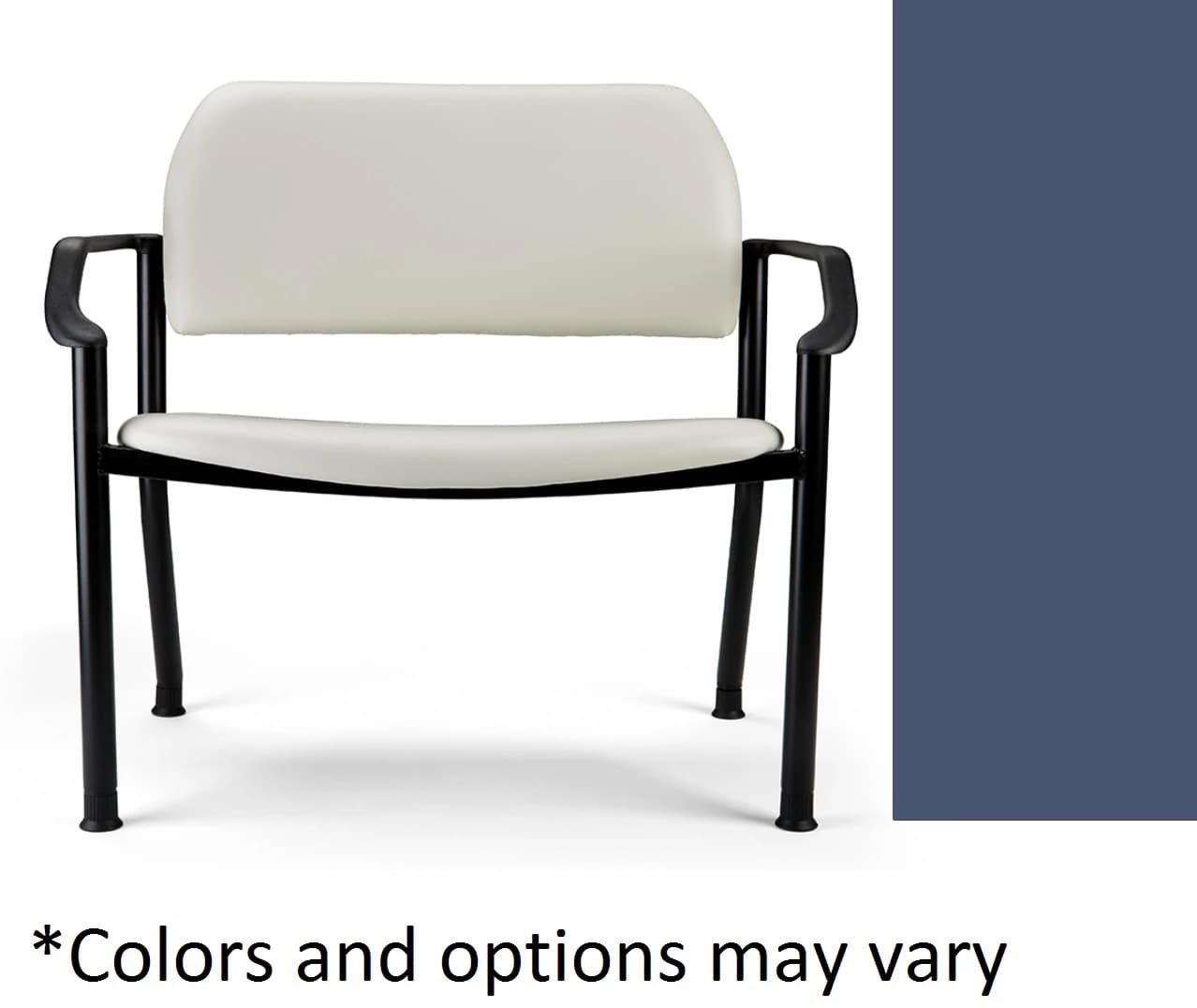Midmark 282 Series Ufree Bariatric Side Chair with Arms, Soothing Blue - 282 Bariatric Chair w/ Arms - Image 1