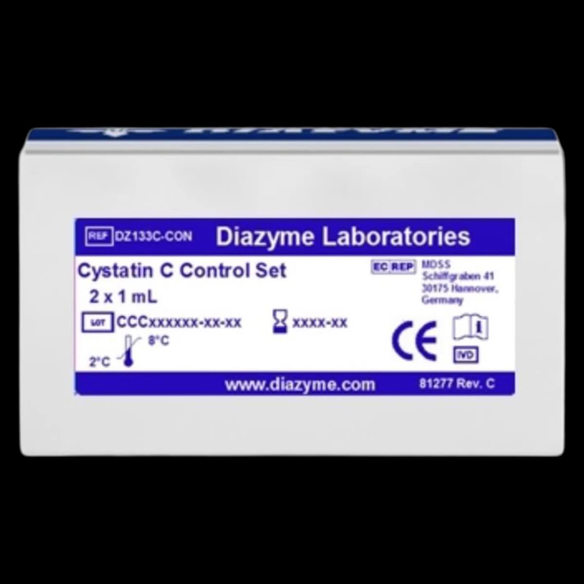 Diazyme Cystatin C 2-Level Control, Liquid Stable, 2 x 1 mL - Cystatin C Control - Image 1