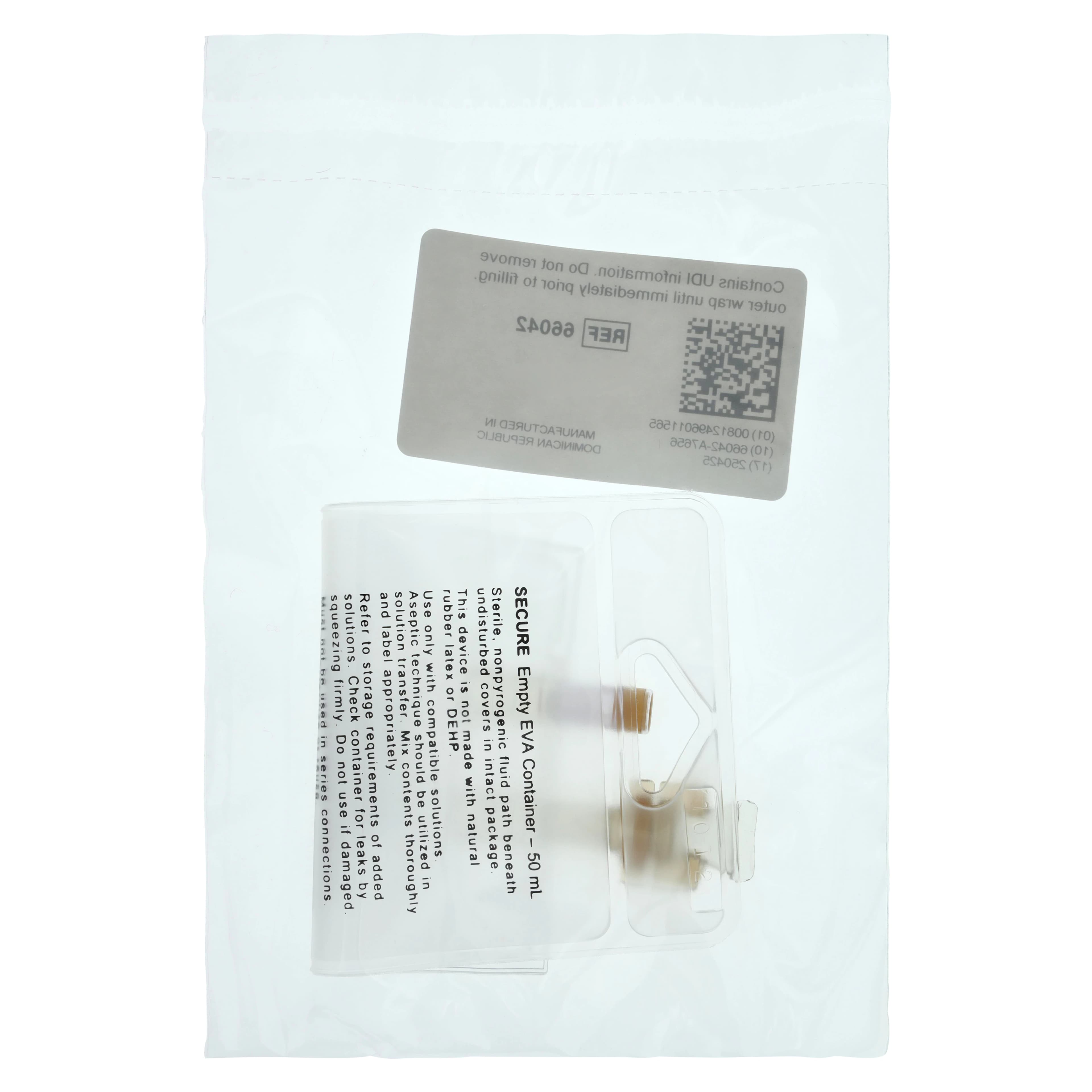 Secure IV Infusion Bag, 2 Ports, 50 mL, EVA, Sterile, Single Patient Use, 50/Case thumbnail 2