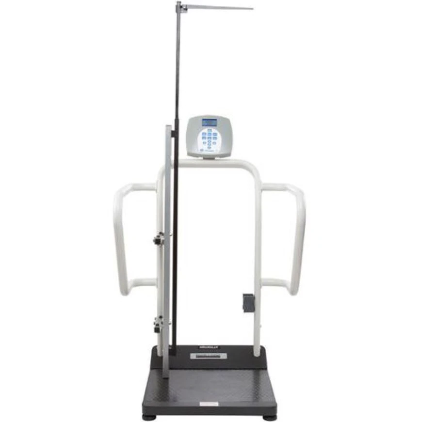 Healthometer Platform Scale with Height Rod, 1000 lb Capacity, 1-1/2" TFT-LCD Screen, Each thumbnail 2