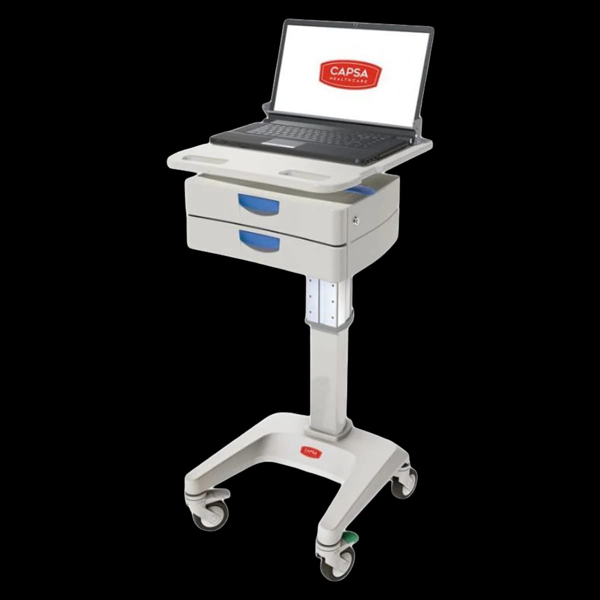 Capsa Solutions LX5 Laptop Cart with (2) 3" Drawers and Casters - Cart Laptop Basic 2-3"Dwrs - Image 1