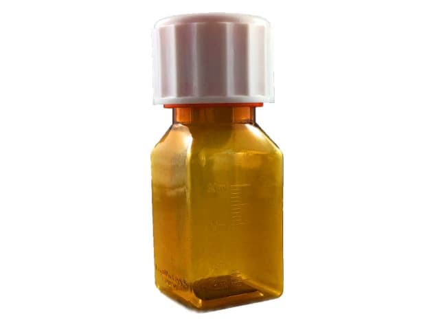 Liqui Medlock PET Narrow Neck Square Medicine Bottle, Amber, 30 mL - Bottle PET Narrow Neck Square - Image 1