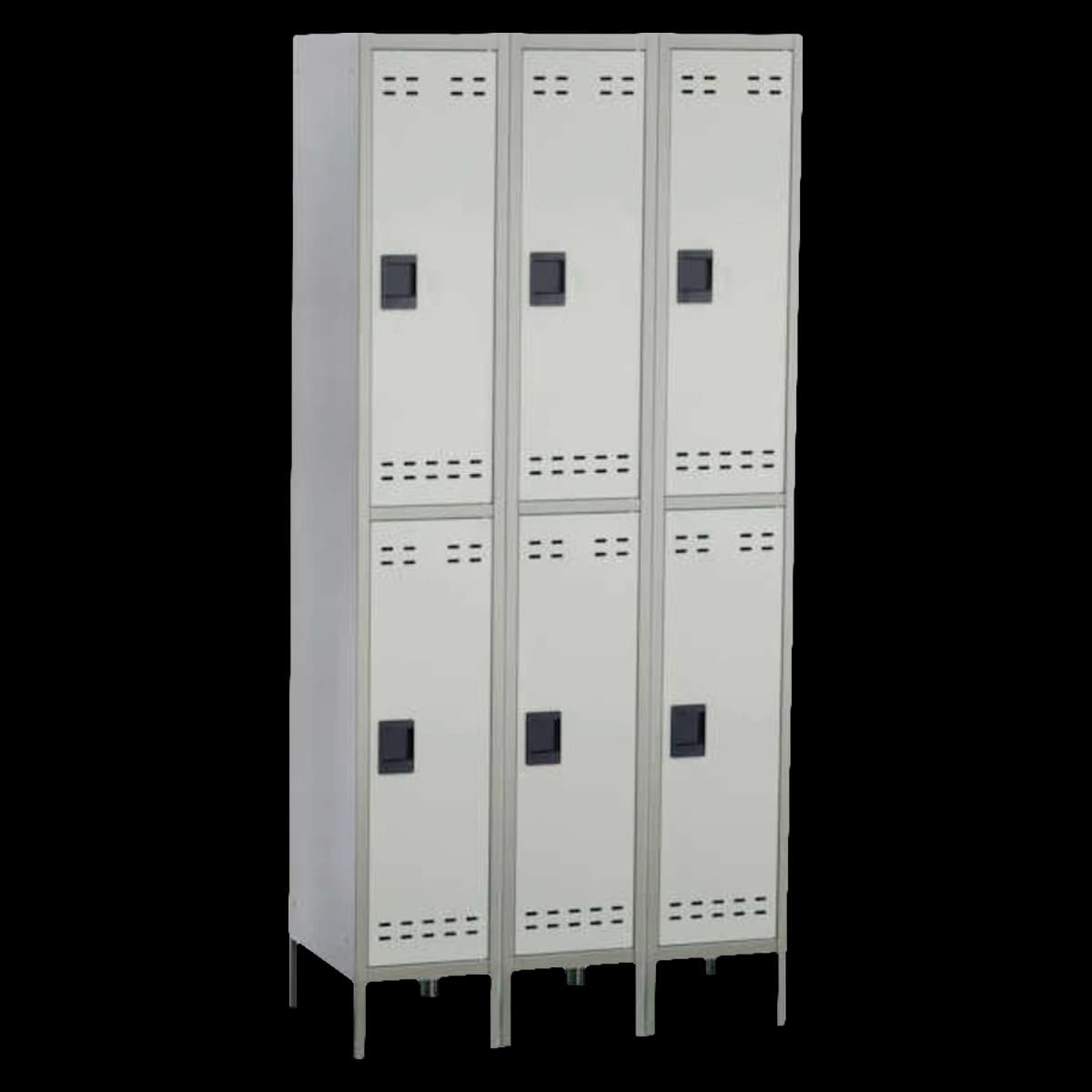 Safco Products Double Tier 3-Column Steel Storage Locker, Two-Tone Gray - Locker Double Tier 3 Column - Image 1