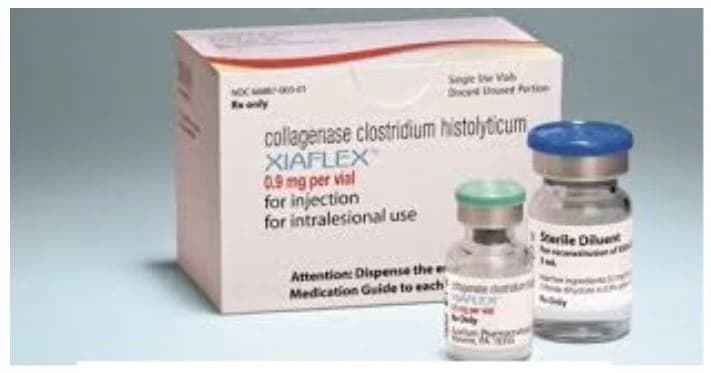 Xiaflex Injection 0.9mg/Vial, Powder, Single Dose Vial, 3ml - Xiaflex Injection SDV 3ml/Vl - Image 1