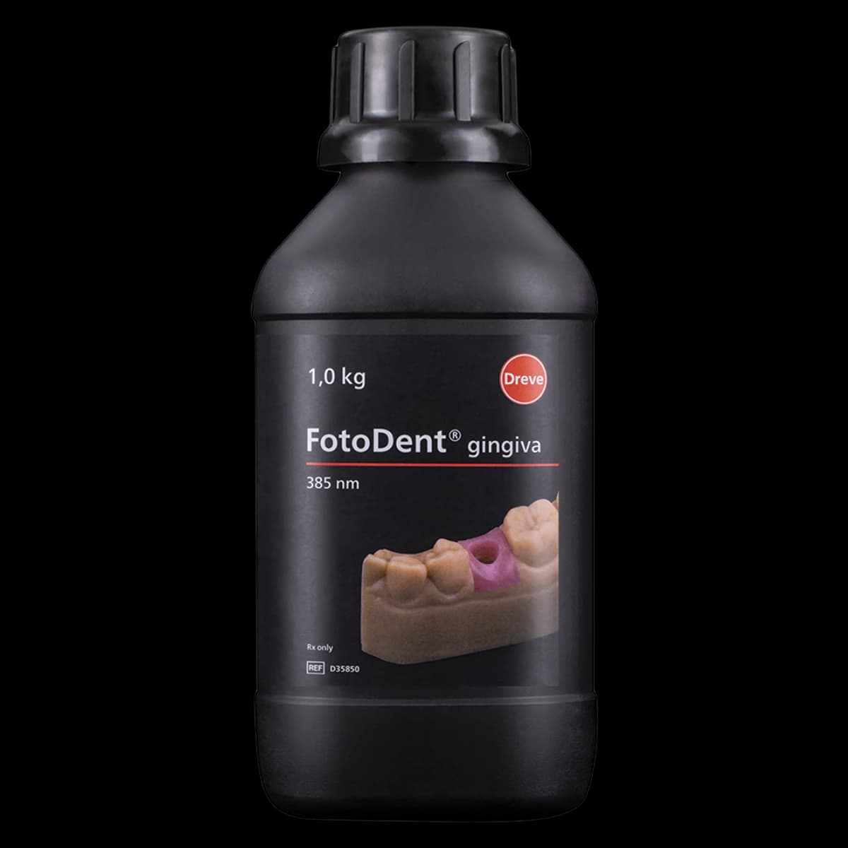 Dreve FotoDent® Gingiva Pink 385nm Light-Curing Resin, 1.0 kg Bottle - FotoDent® gingiva Pink 385nm 1.0kg bottle - Image 1