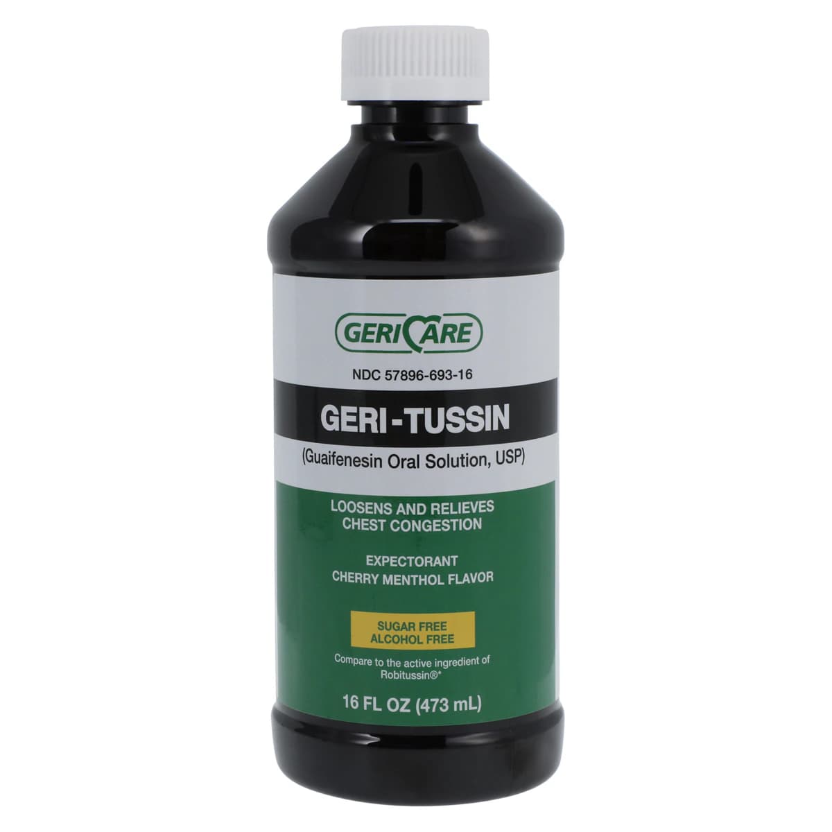 Guaifenesin Oral Syrup 100mg/5mL, Cherry Flavor, 473mL Bottle - Guaifenesin Oral Syrup - Image 1