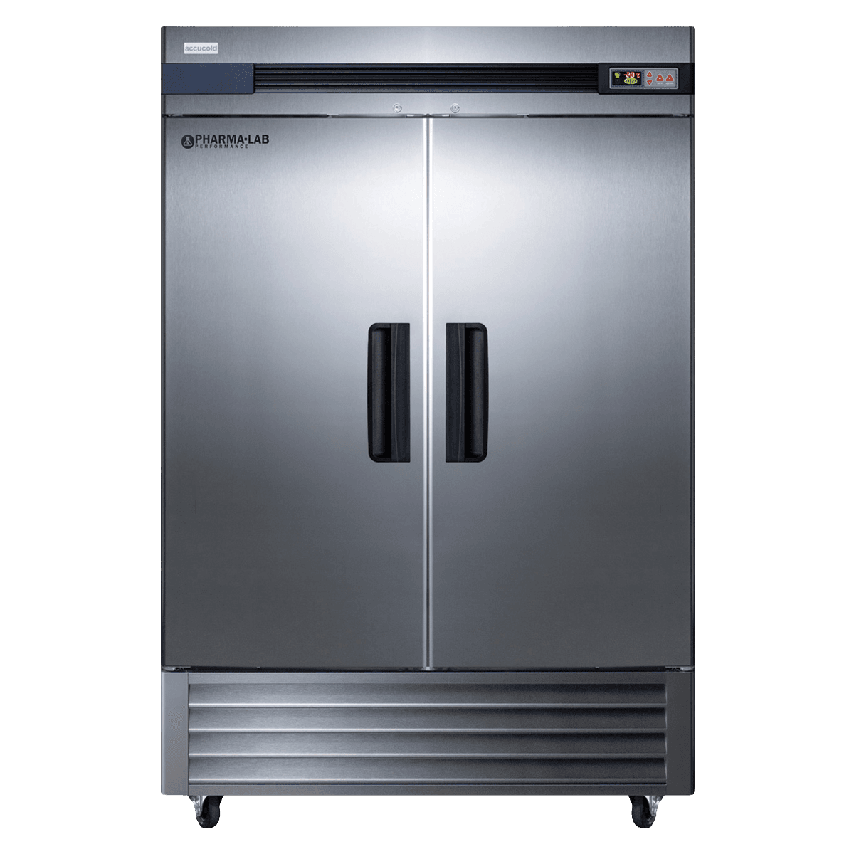 Accucold Pharmacy Freezer, 49 Cu Ft, 2 Solid Doors, French, -30 to -15C, Frost Free, Each - Freezer Pharma Upright Solid - Image 1