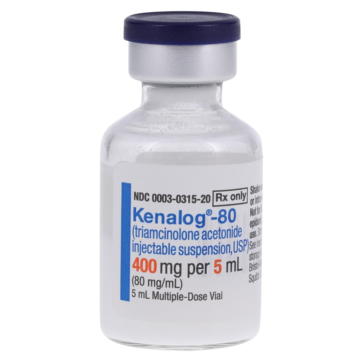 Kenalog-80 (Triamcinolone Acetonide) Injectable Suspension, 80 mg/mL, 5 mL Multiple-Dose Vial thumbnail 3